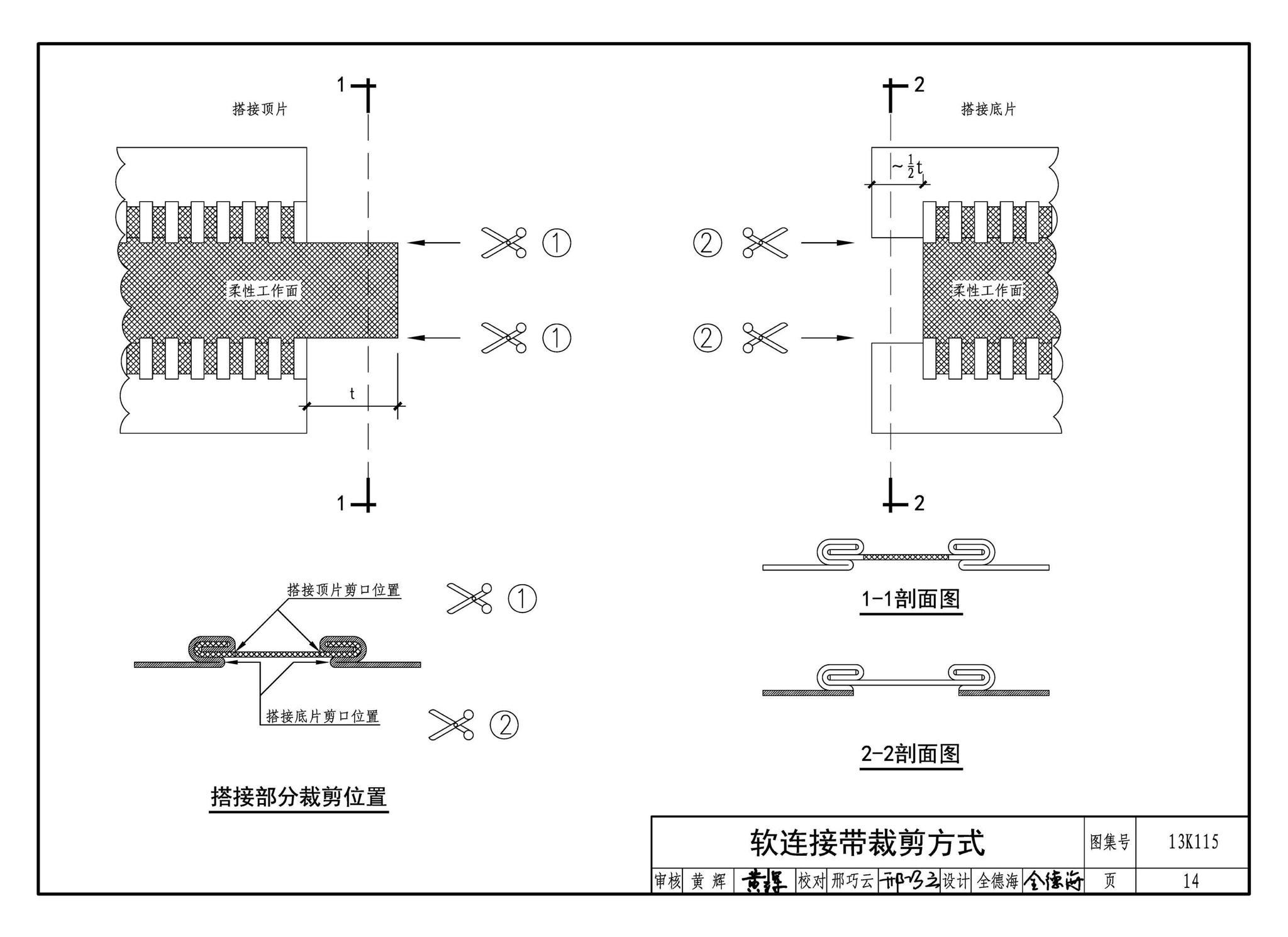 13K115--暖通空调风管软连接选用与安装