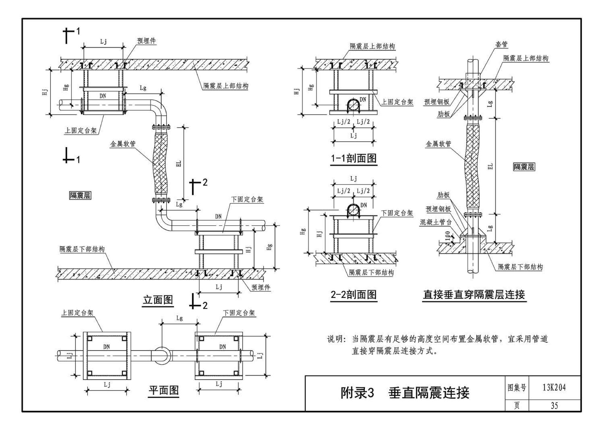 13K204--暖通空调水管软连接选用与安装