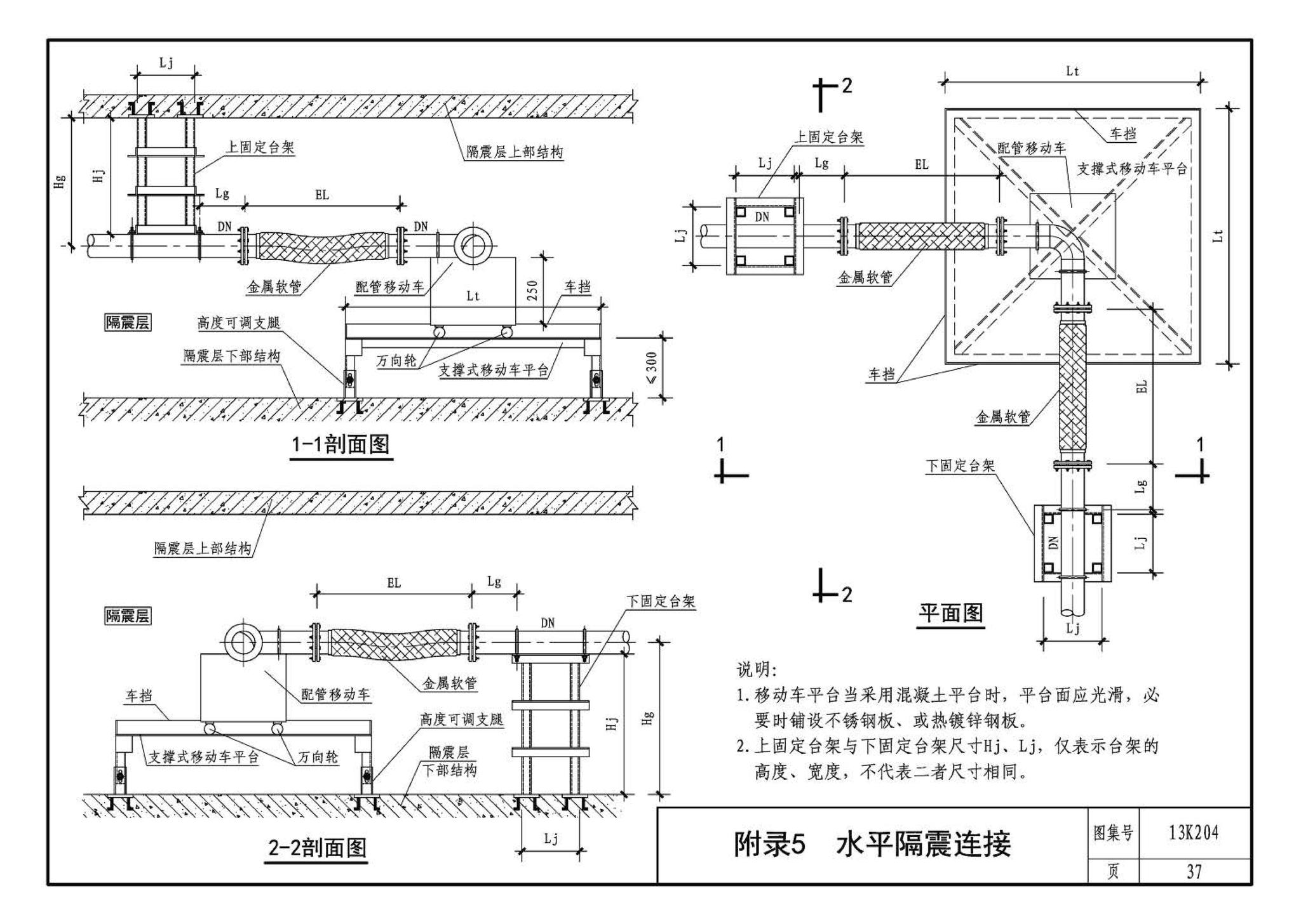 13K204--暖通空调水管软连接选用与安装