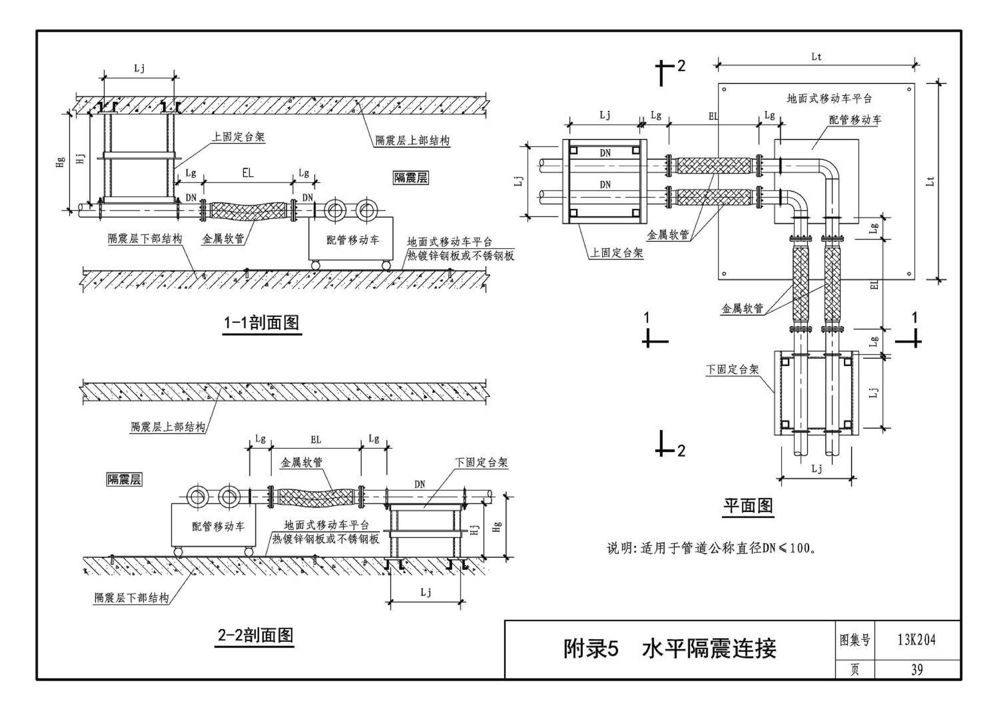 13K204--暖通空调水管软连接选用与安装