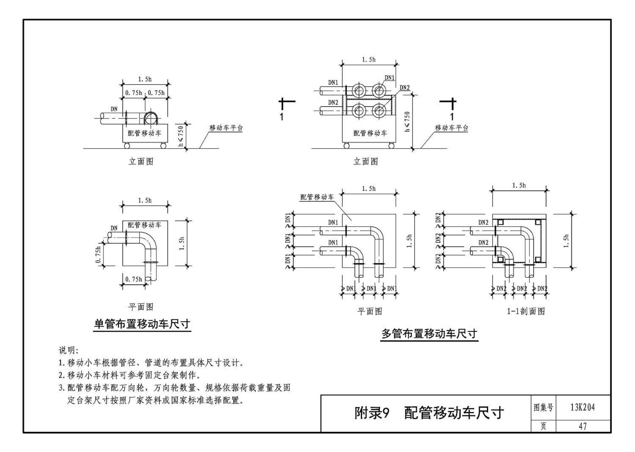 13K204--暖通空调水管软连接选用与安装