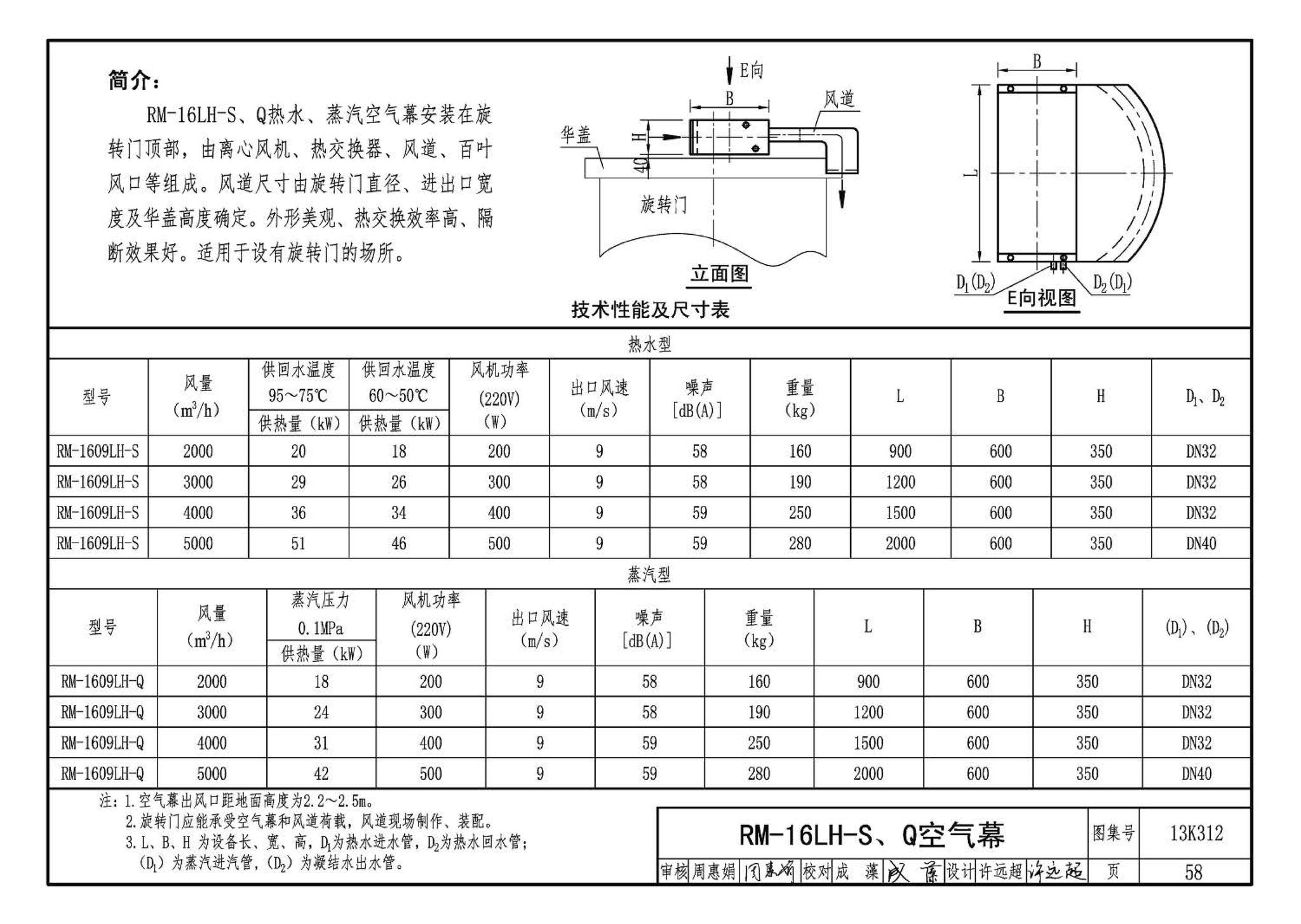 13K312--空气幕选用与安装