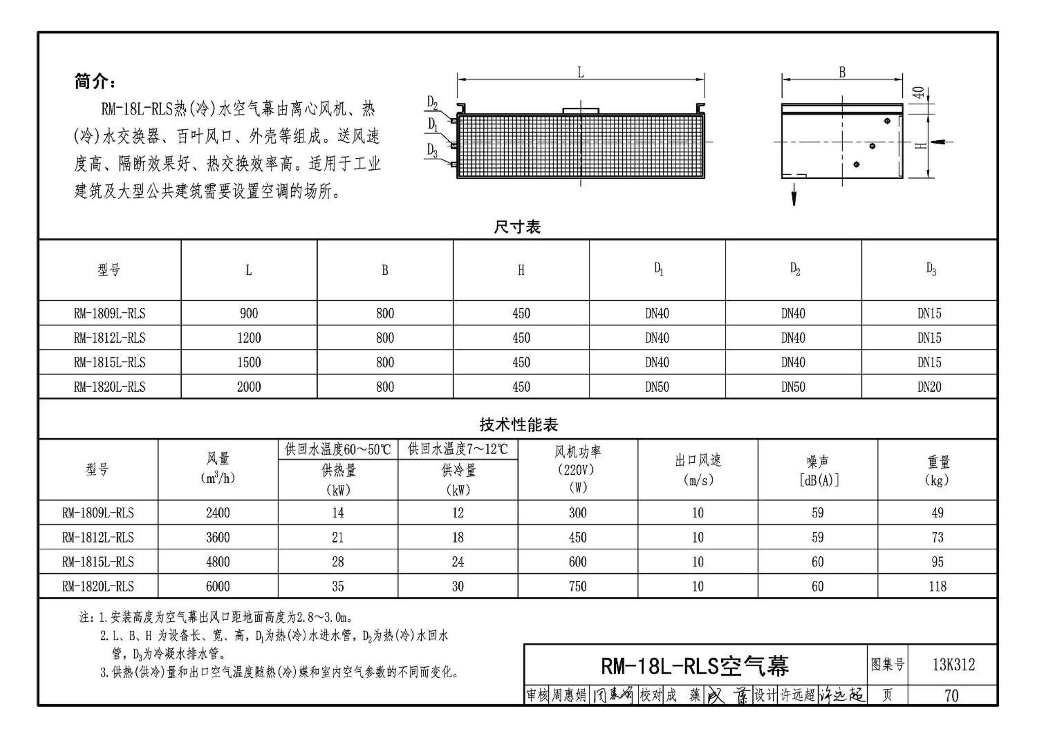 13K312--空气幕选用与安装