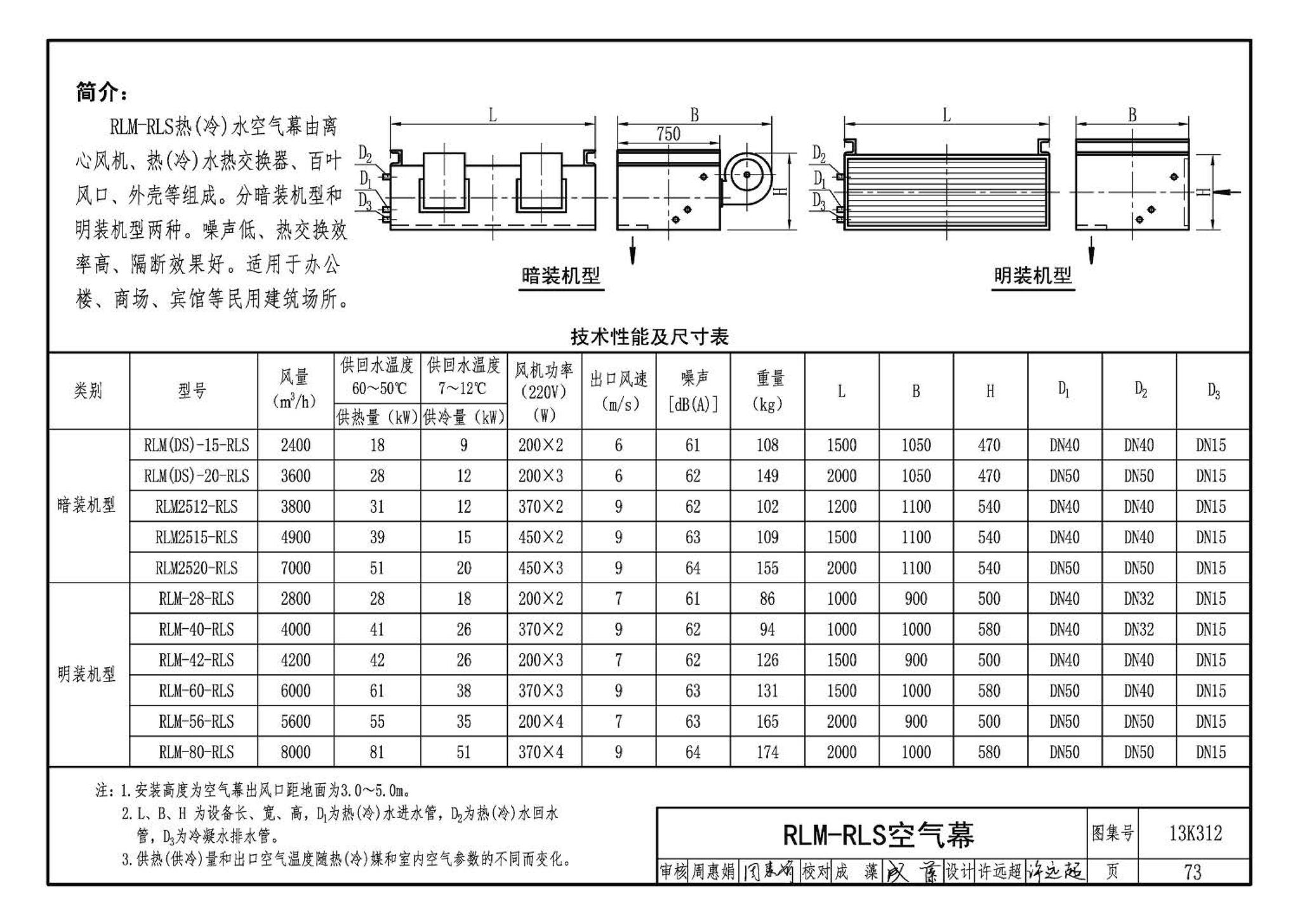 13K312--空气幕选用与安装