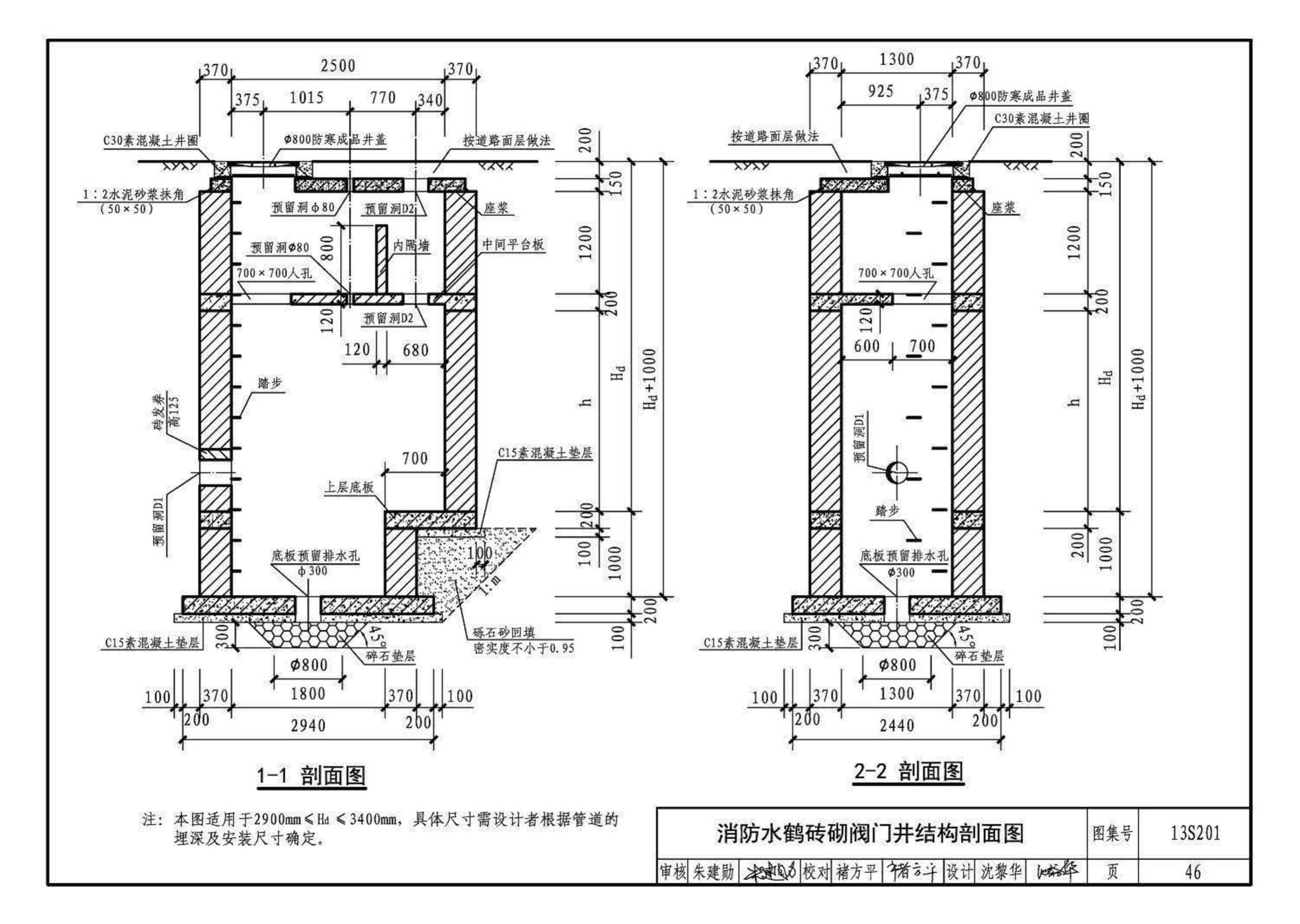 13S201--室外消火栓及消防水鹤安装