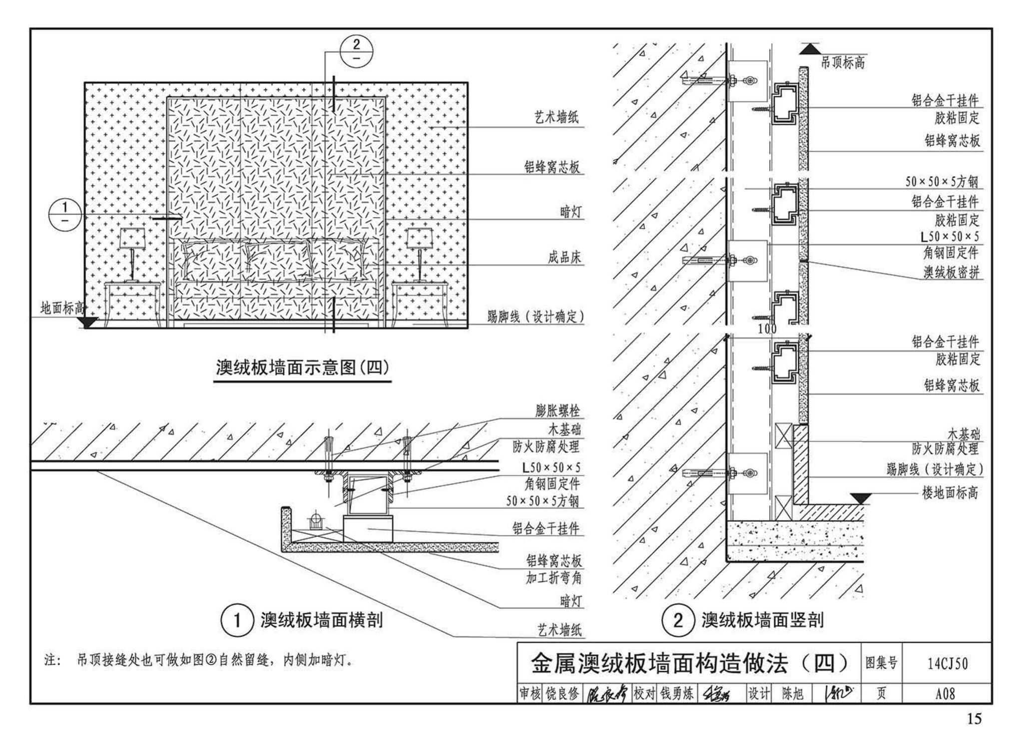 14CJ50--澳绒板室内装饰装修应用构造