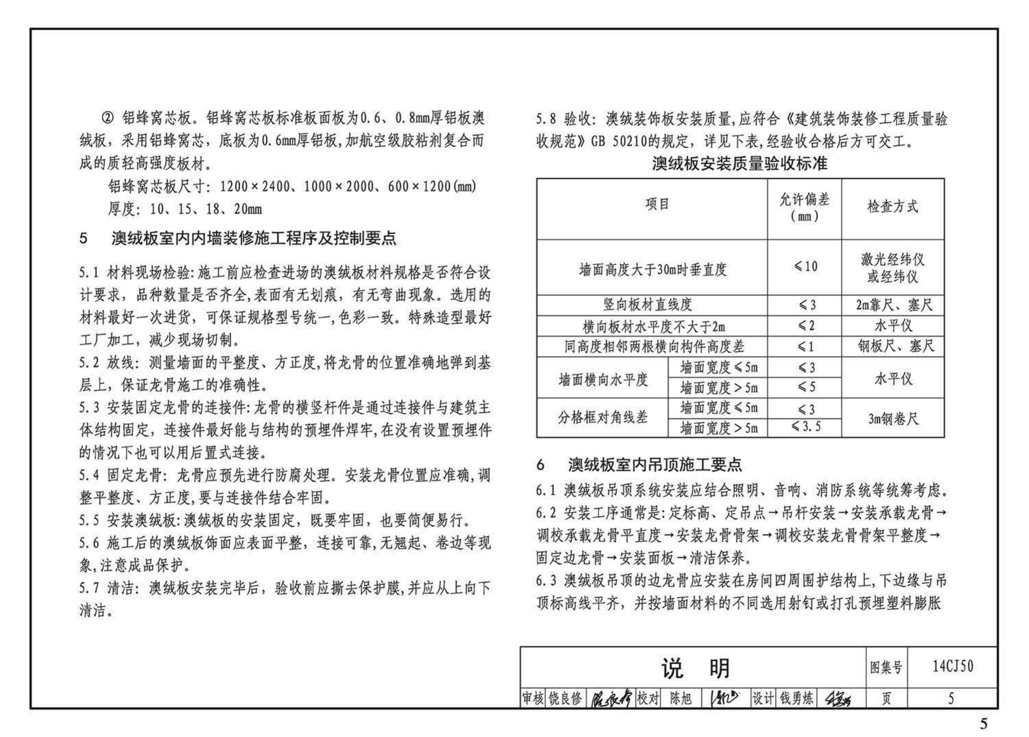 14CJ50--澳绒板室内装饰装修应用构造