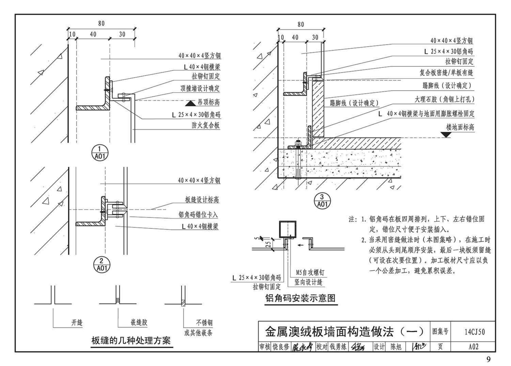 14CJ50--澳绒板室内装饰装修应用构造