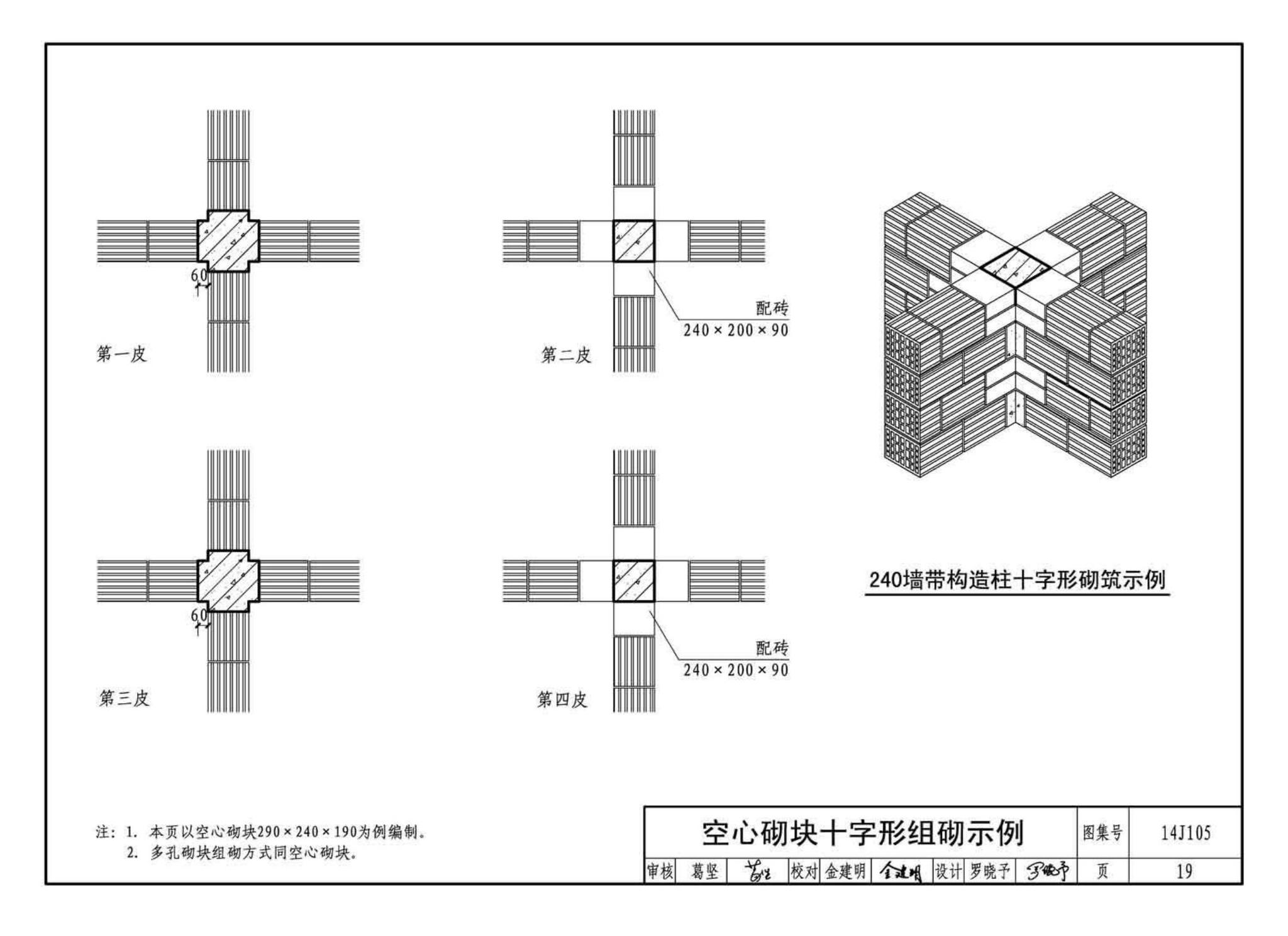 14J105--烧结页岩多孔砖、砌块墙体建筑构造