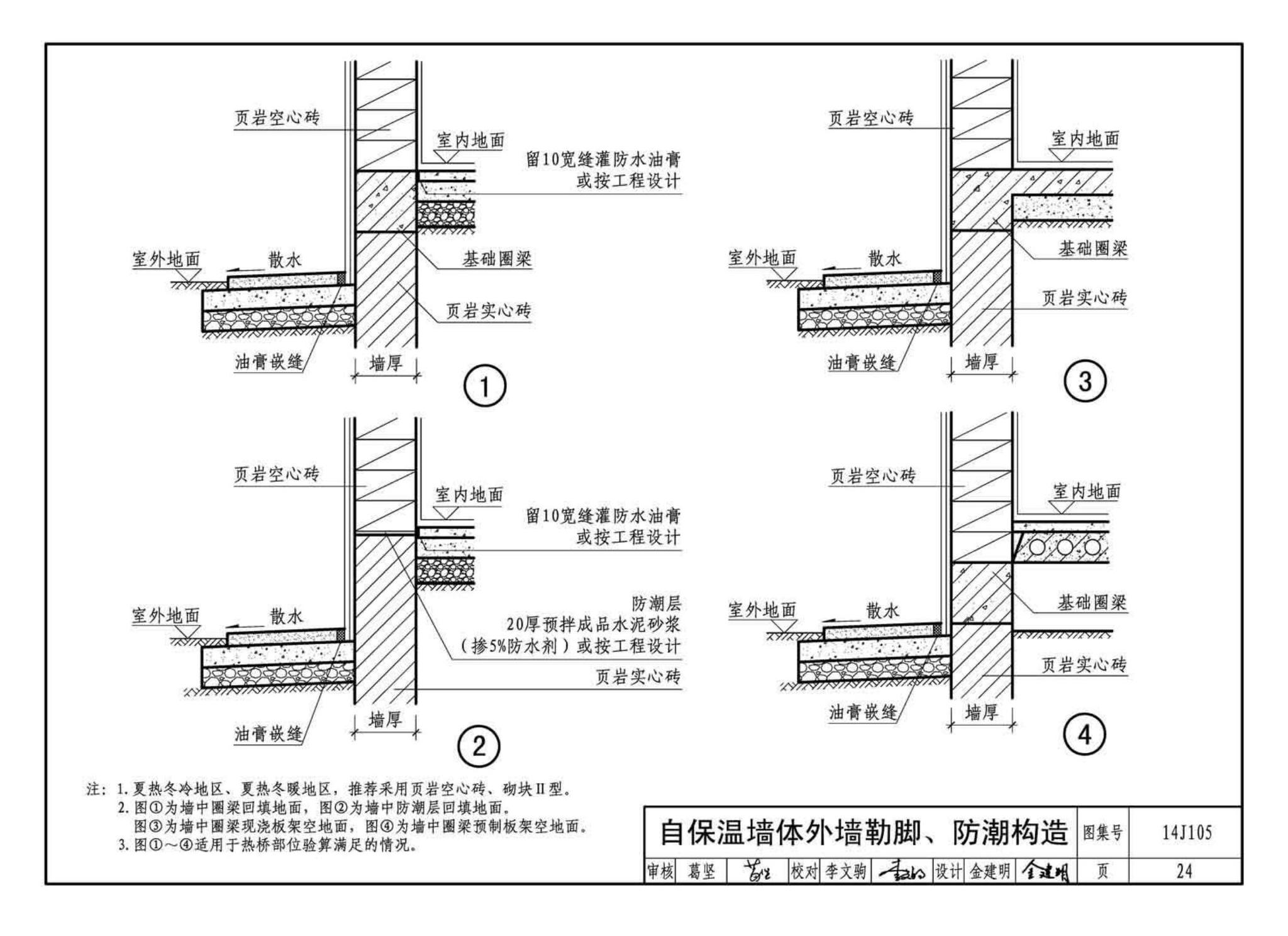 14J105--烧结页岩多孔砖、砌块墙体建筑构造