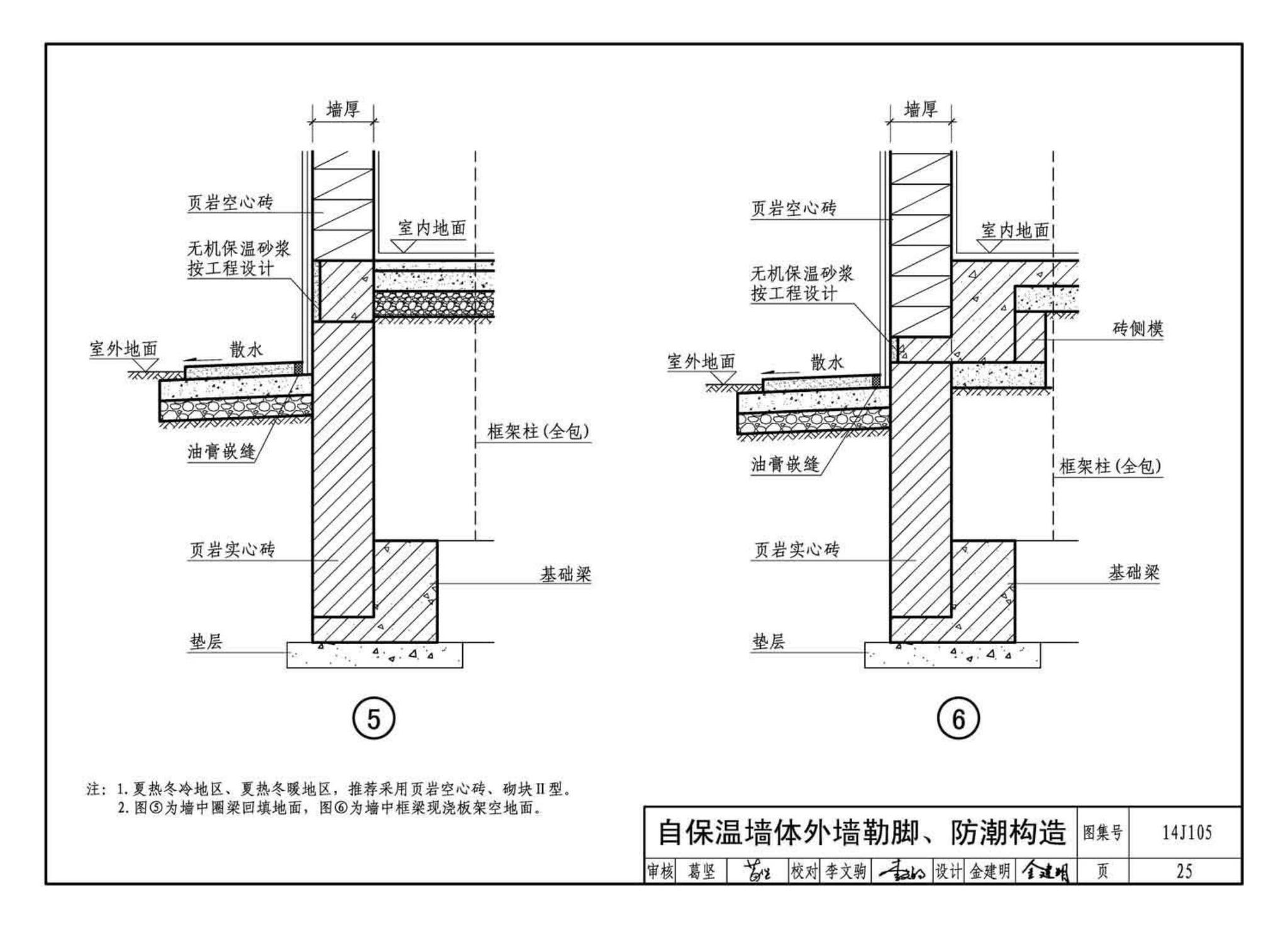 14J105--烧结页岩多孔砖、砌块墙体建筑构造