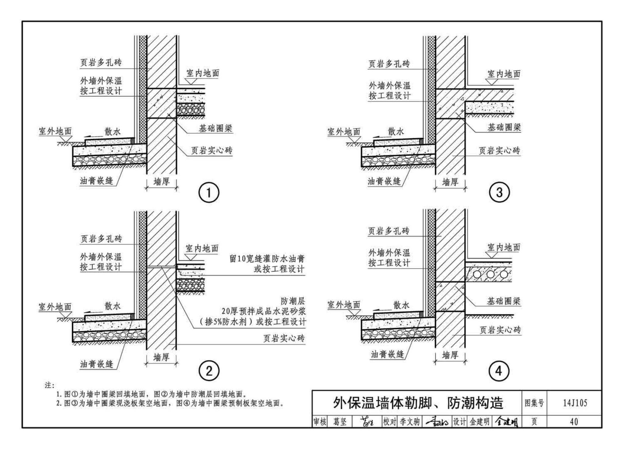 14J105--烧结页岩多孔砖、砌块墙体建筑构造