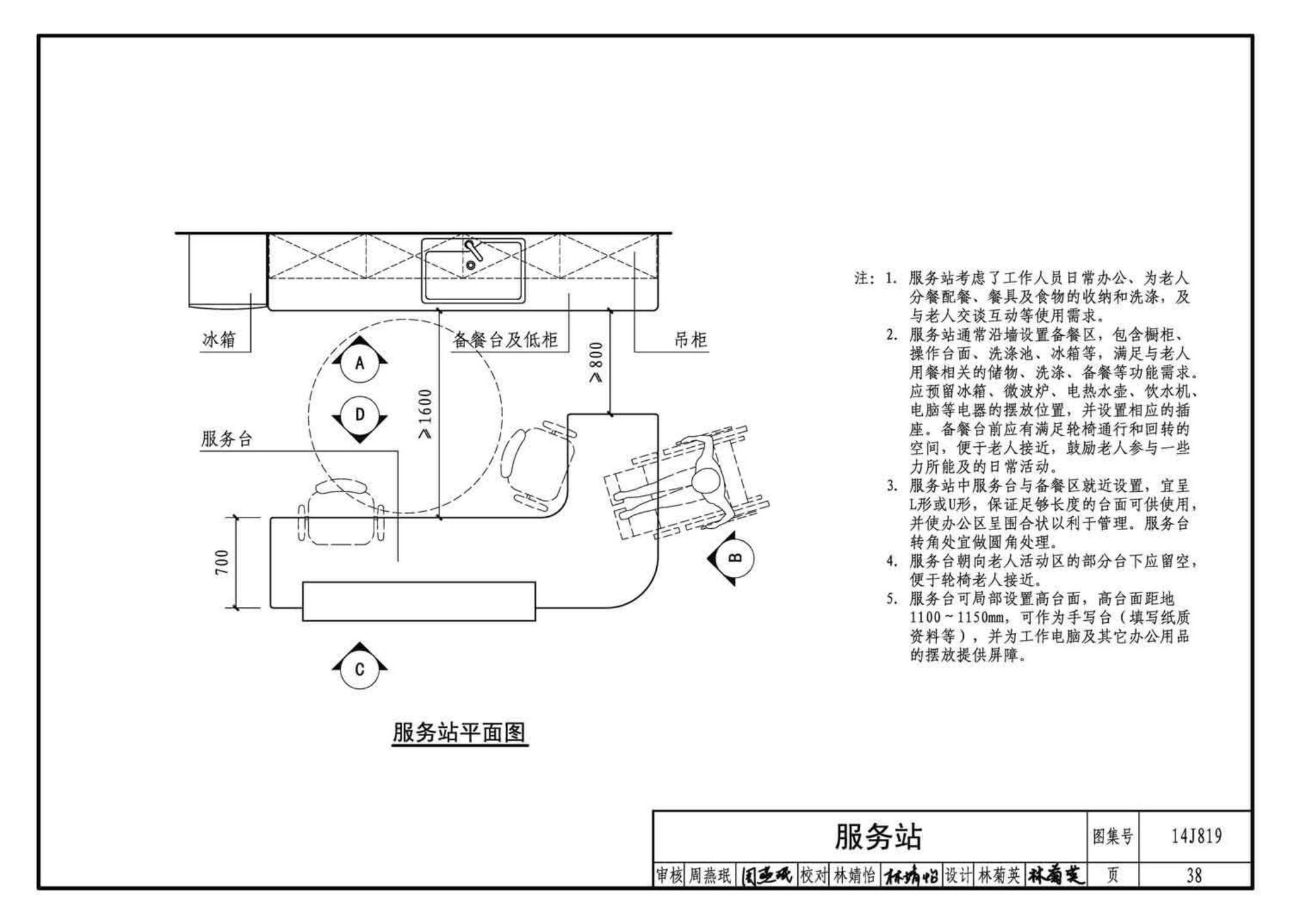 14J819--社区老年人日间照料中心标准设计样图