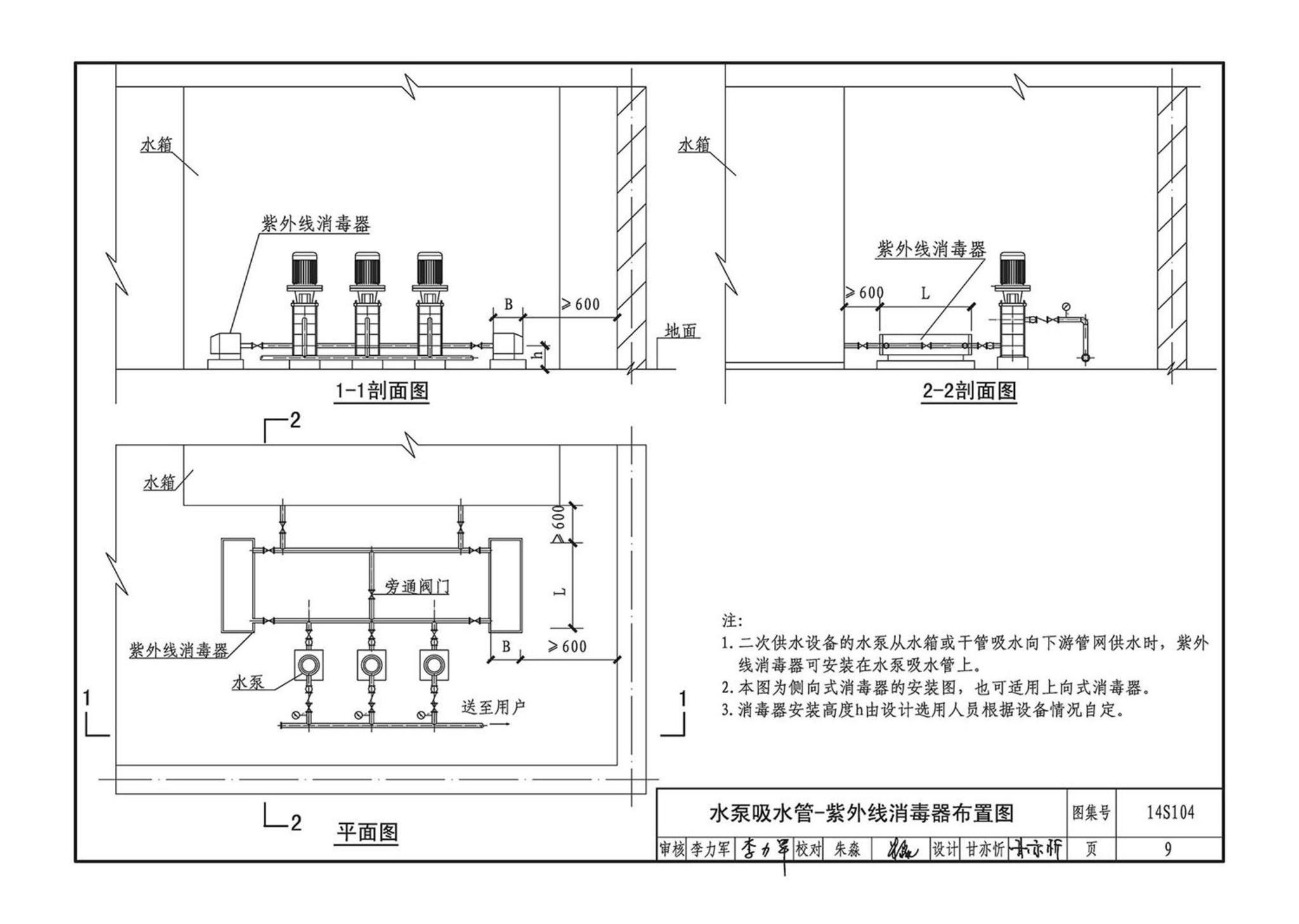 14S104--二次供水消毒设备选用及安装