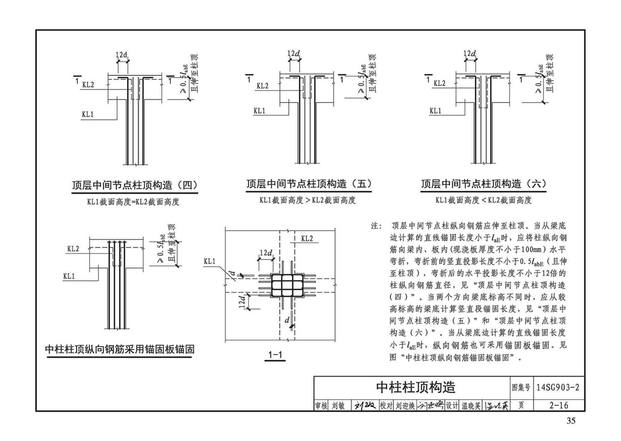 14SG903-2--混凝土结构常用施工详图（现浇混凝土框架柱、梁、剪力墙配筋构造）