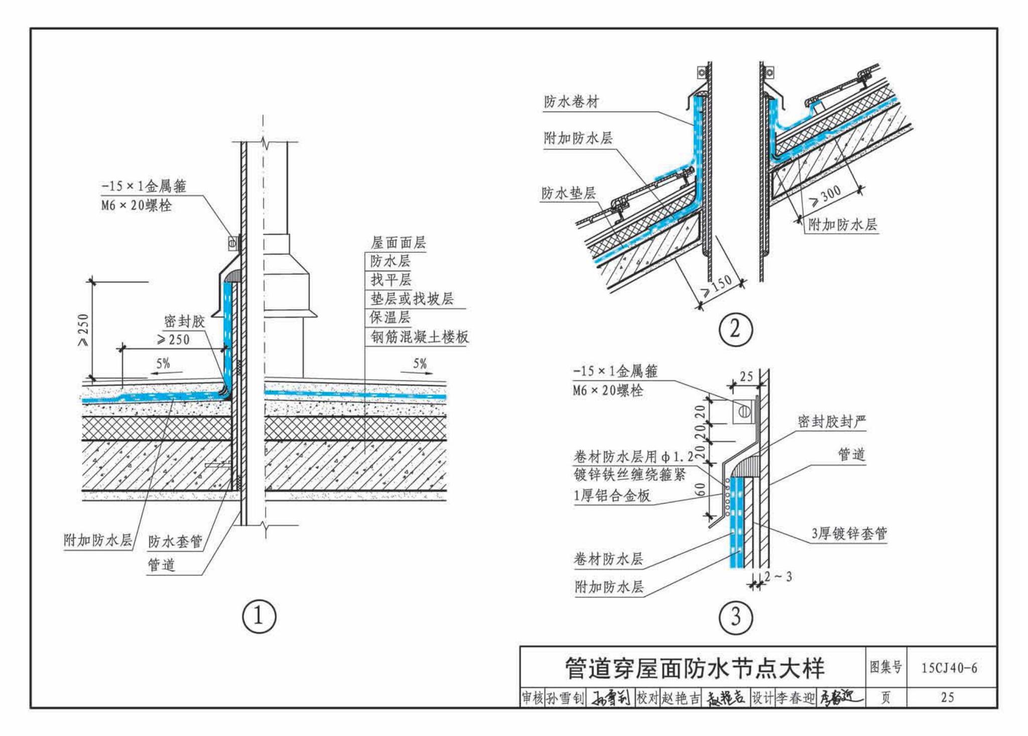 15CJ40-6--建筑防水系统构造（六）