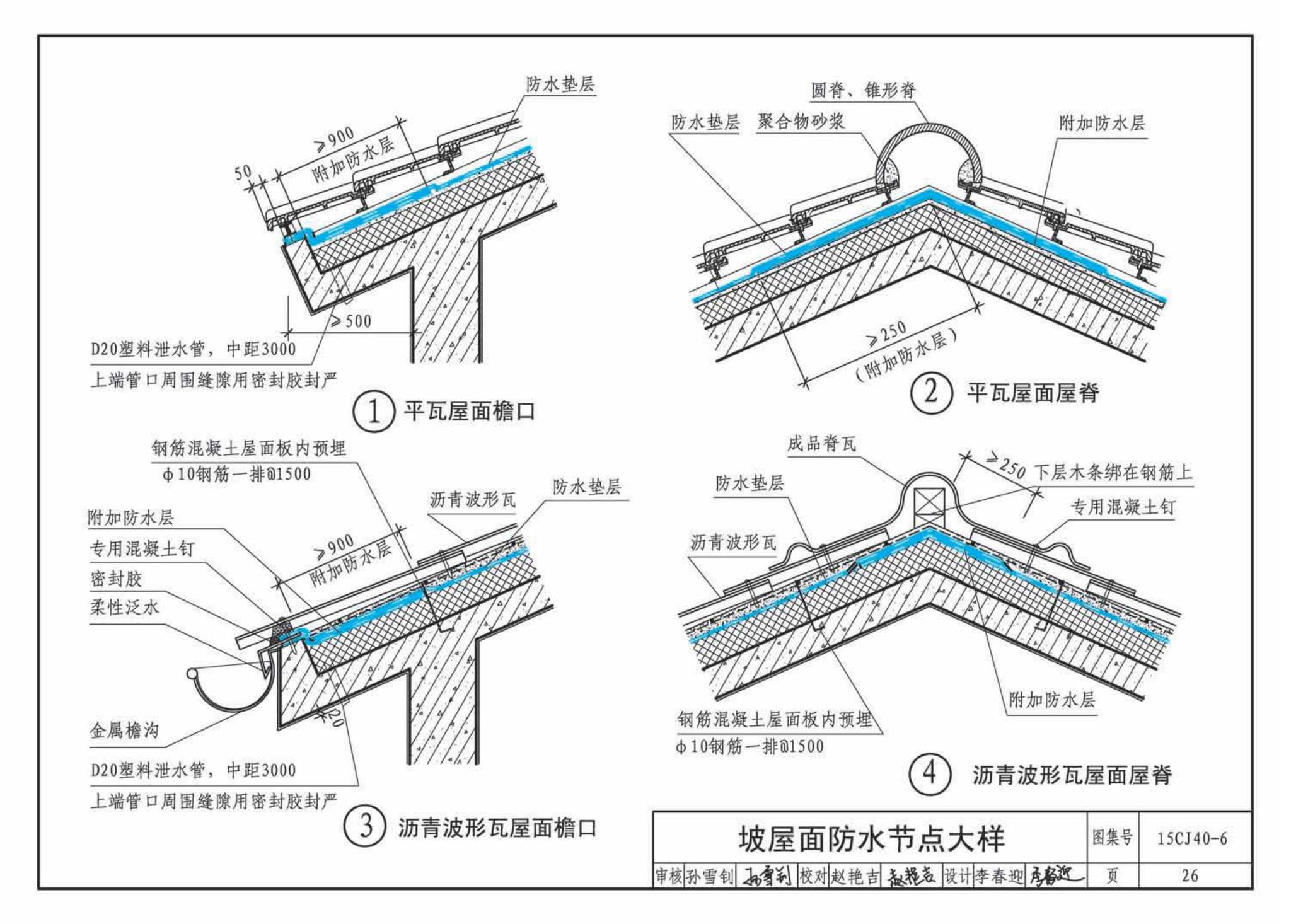 15CJ40-6--建筑防水系统构造（六）