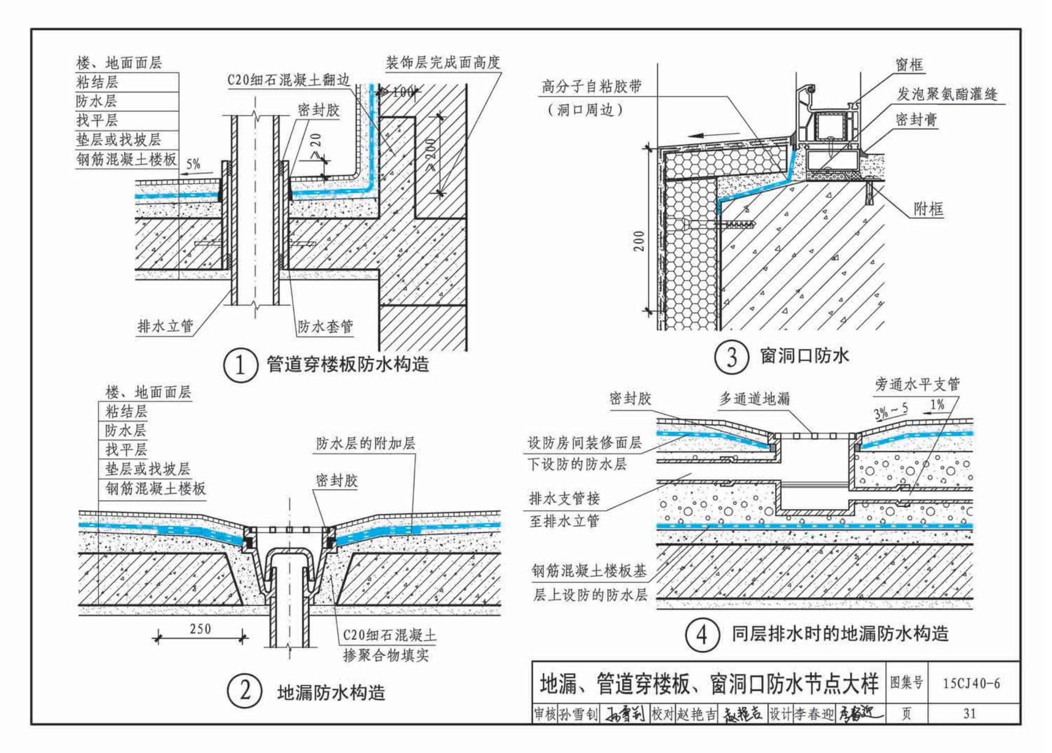 15CJ40-6--建筑防水系统构造（六）