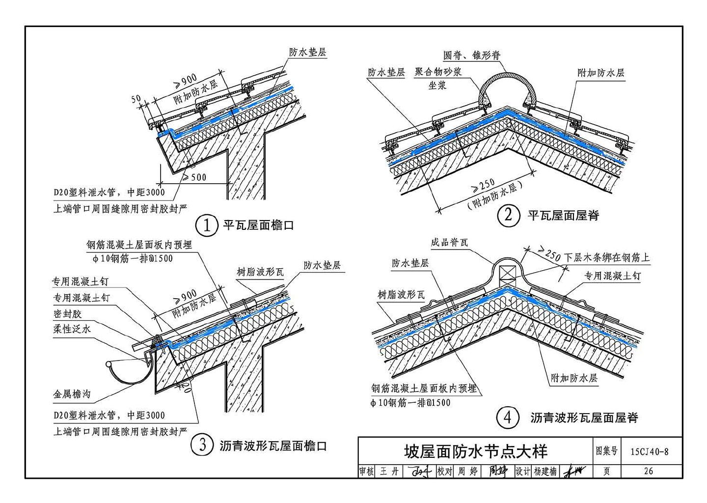 15CJ40-8--建筑防水系统构造（八）