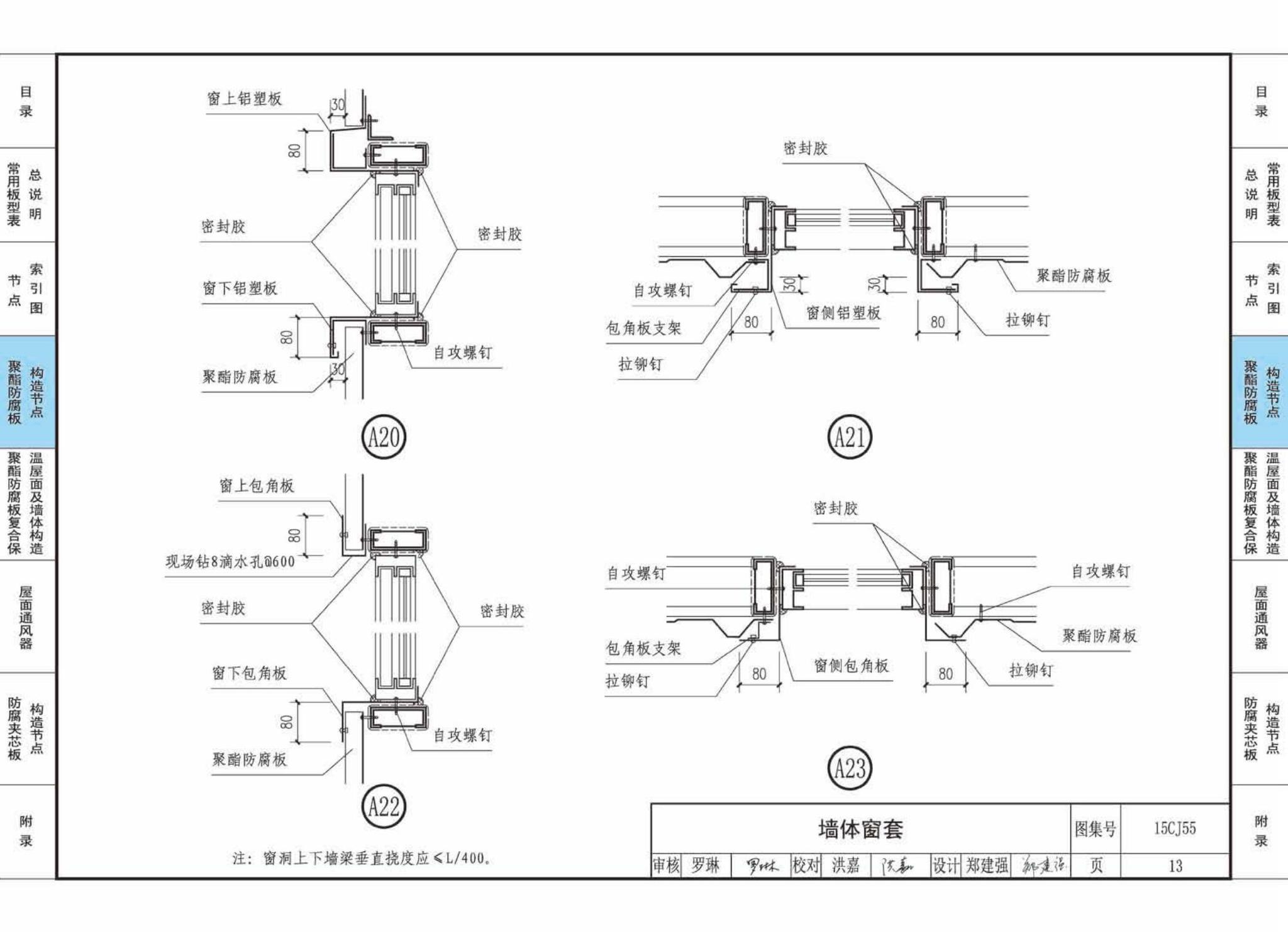 15CJ55--聚酯防腐板建筑构造