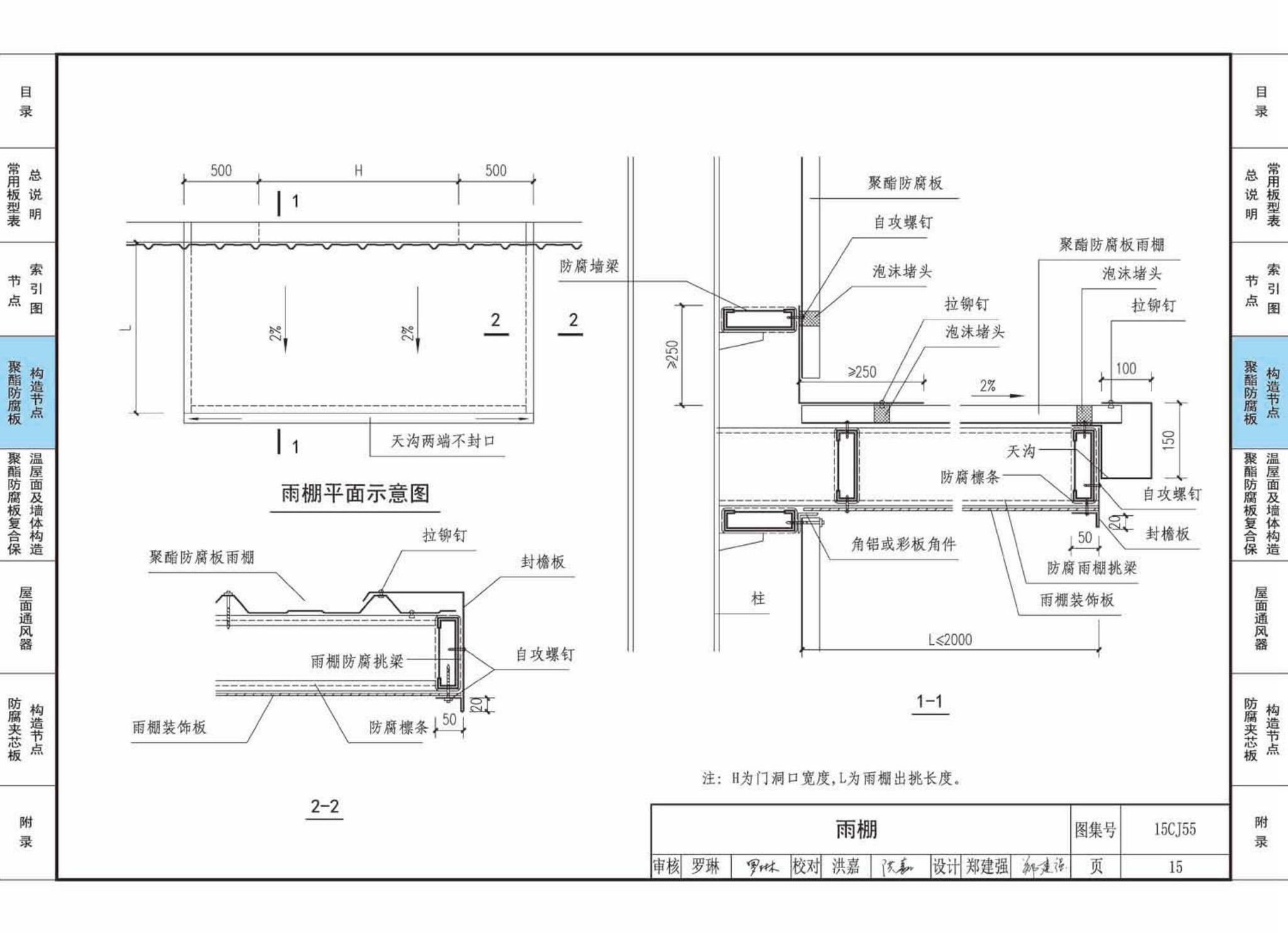 15CJ55--聚酯防腐板建筑构造