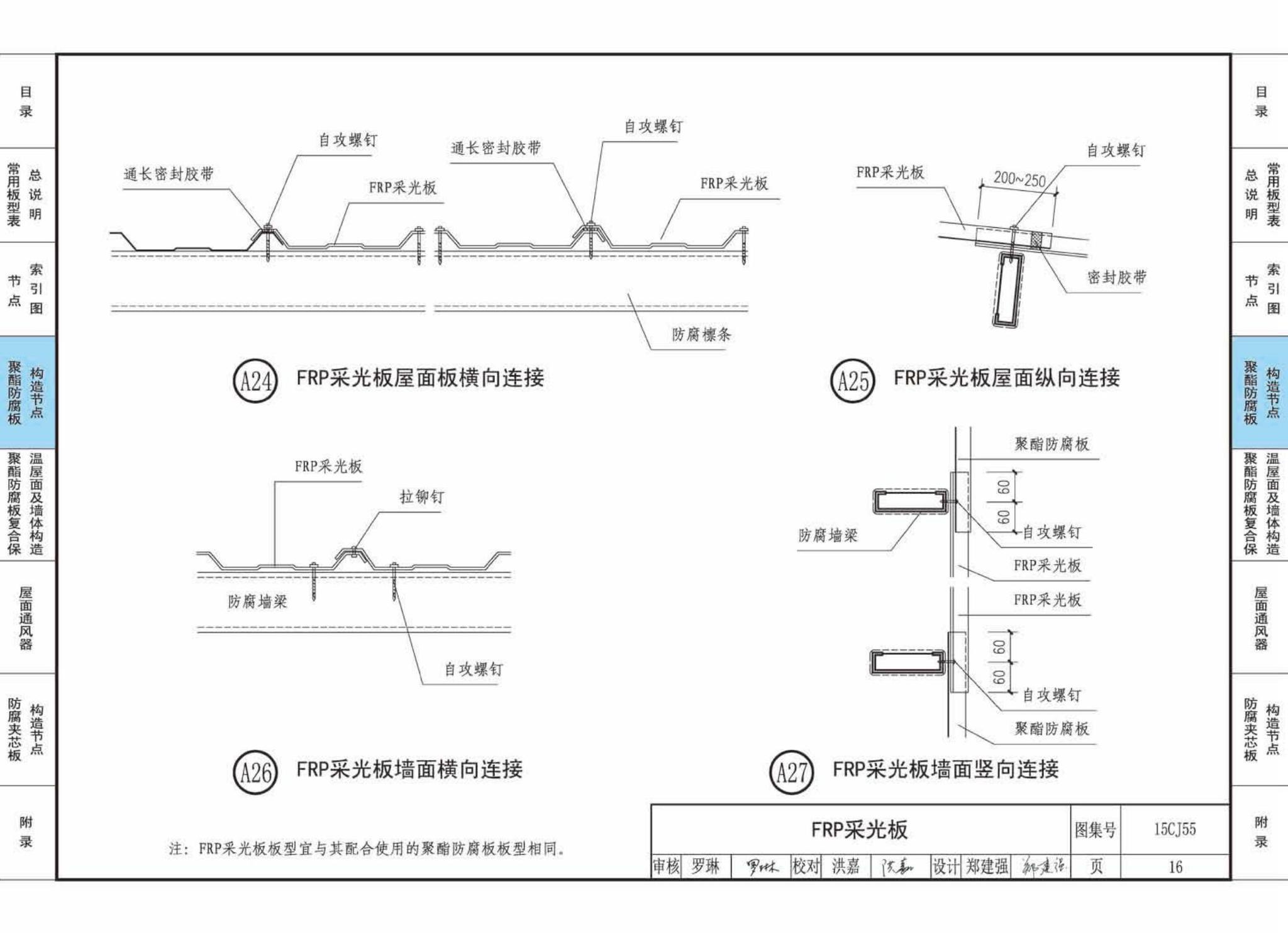 15CJ55--聚酯防腐板建筑构造