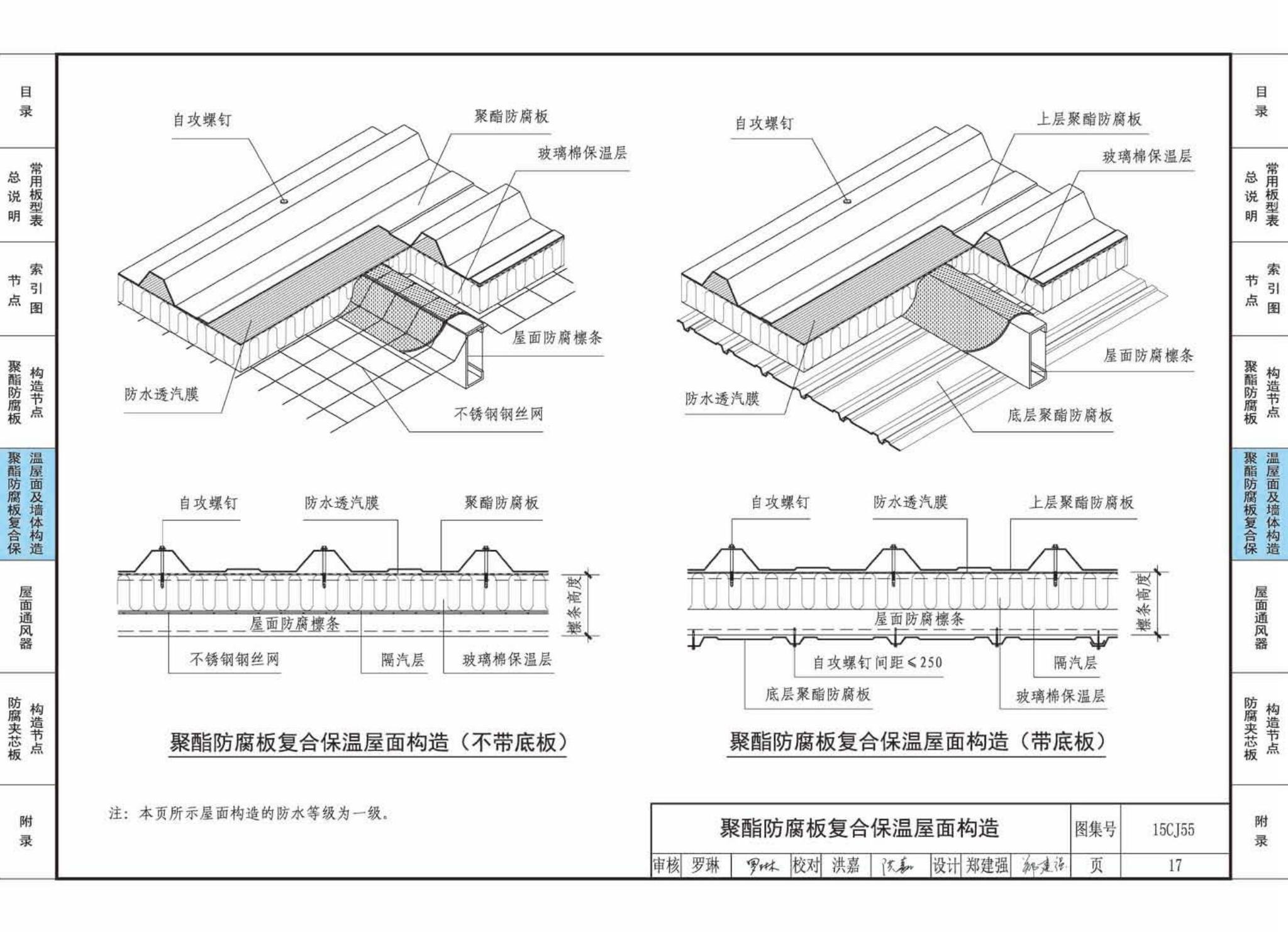 15CJ55--聚酯防腐板建筑构造