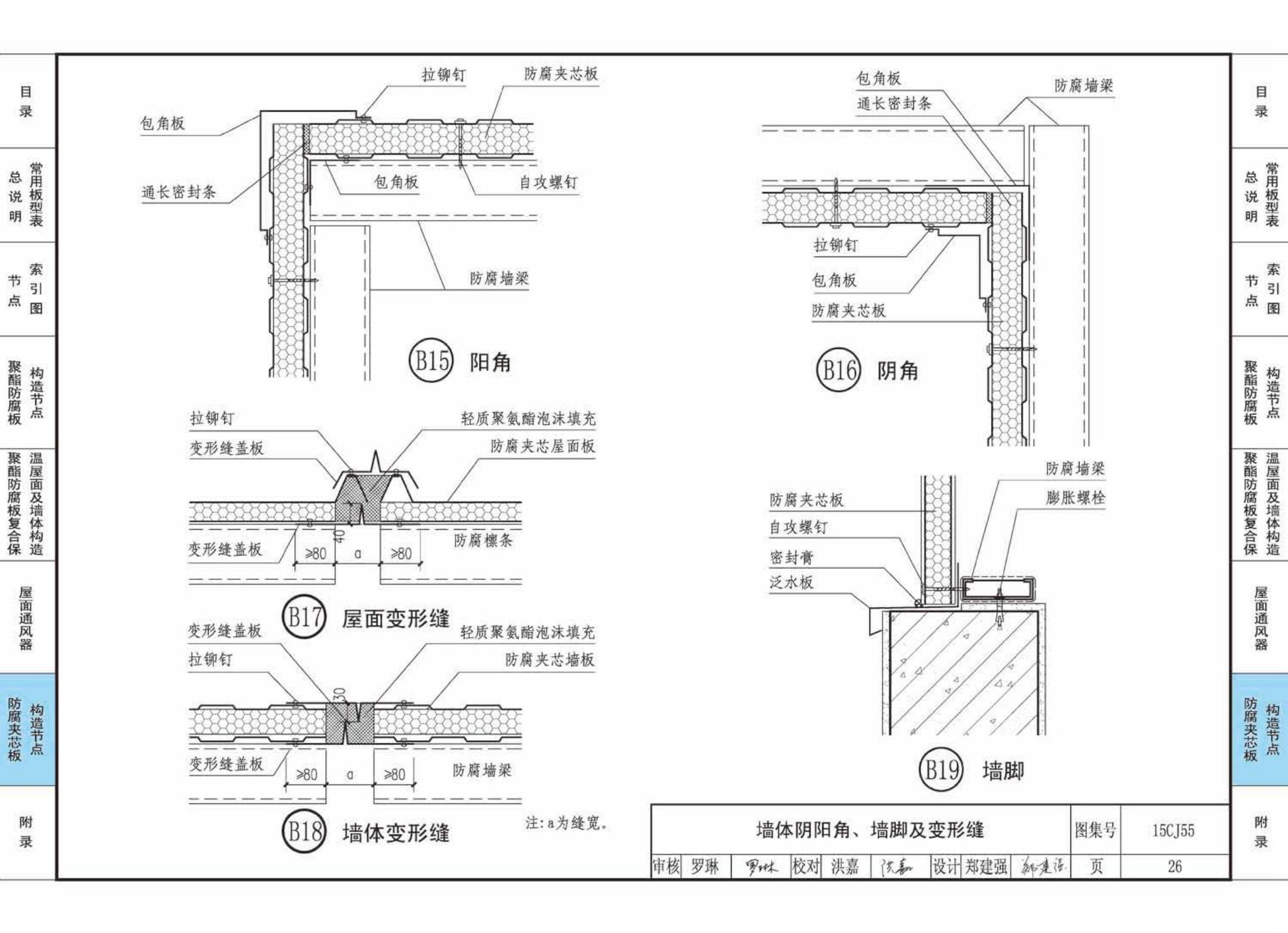 15CJ55--聚酯防腐板建筑构造