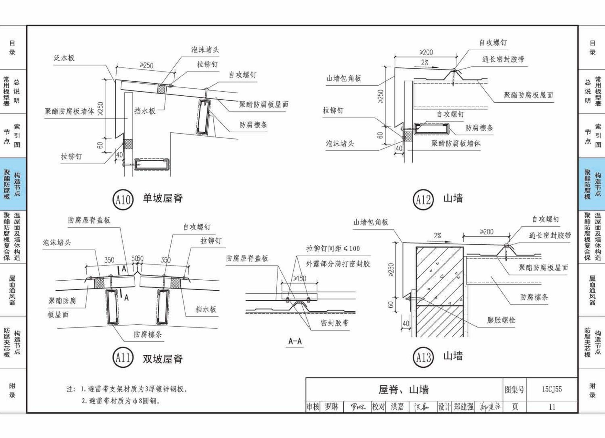 15CJ55--聚酯防腐板建筑构造