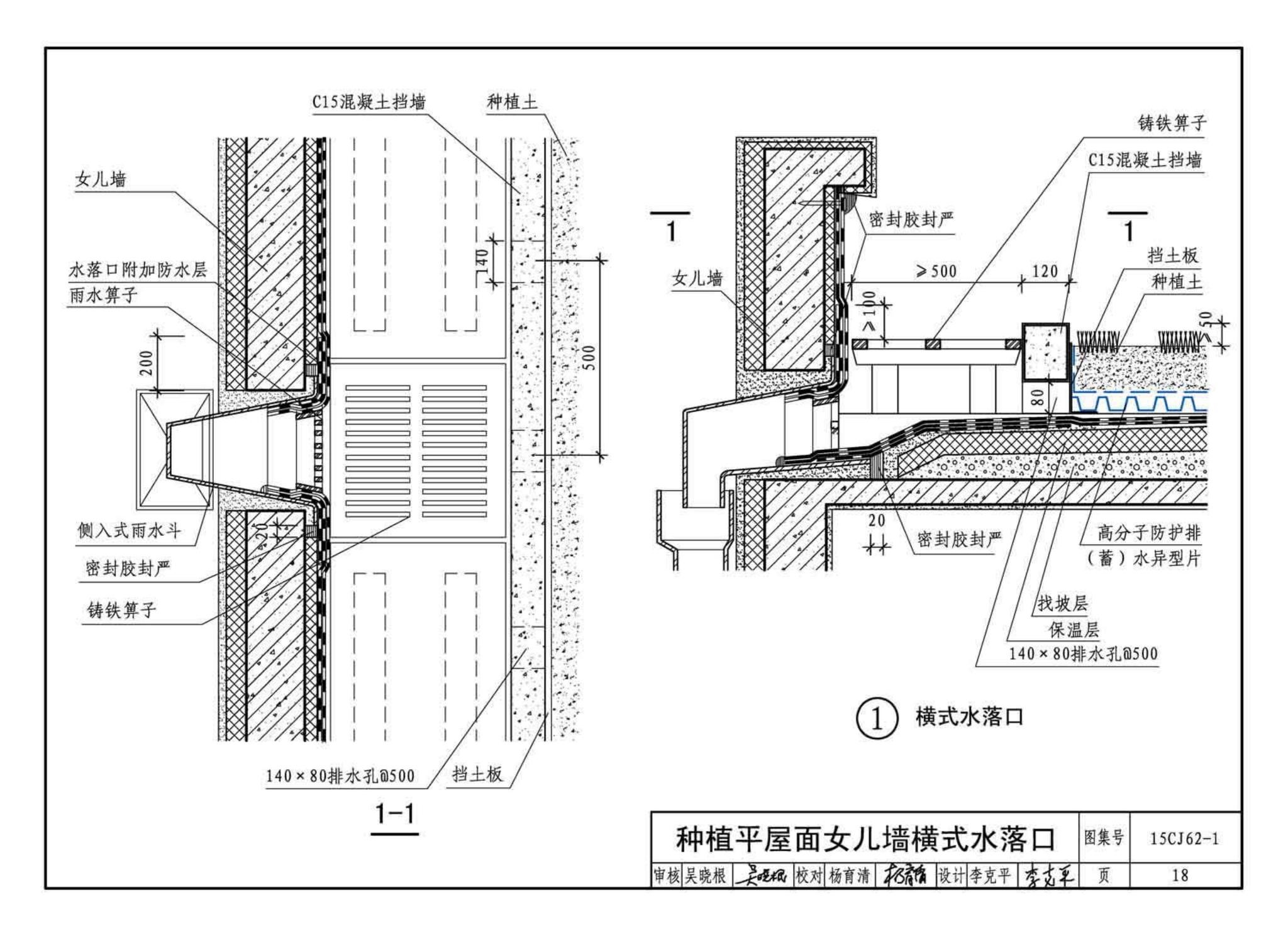 15CJ62-1--塑料防护排（蓄）水板建筑构造——HW高分子防护排（蓄）水异型片