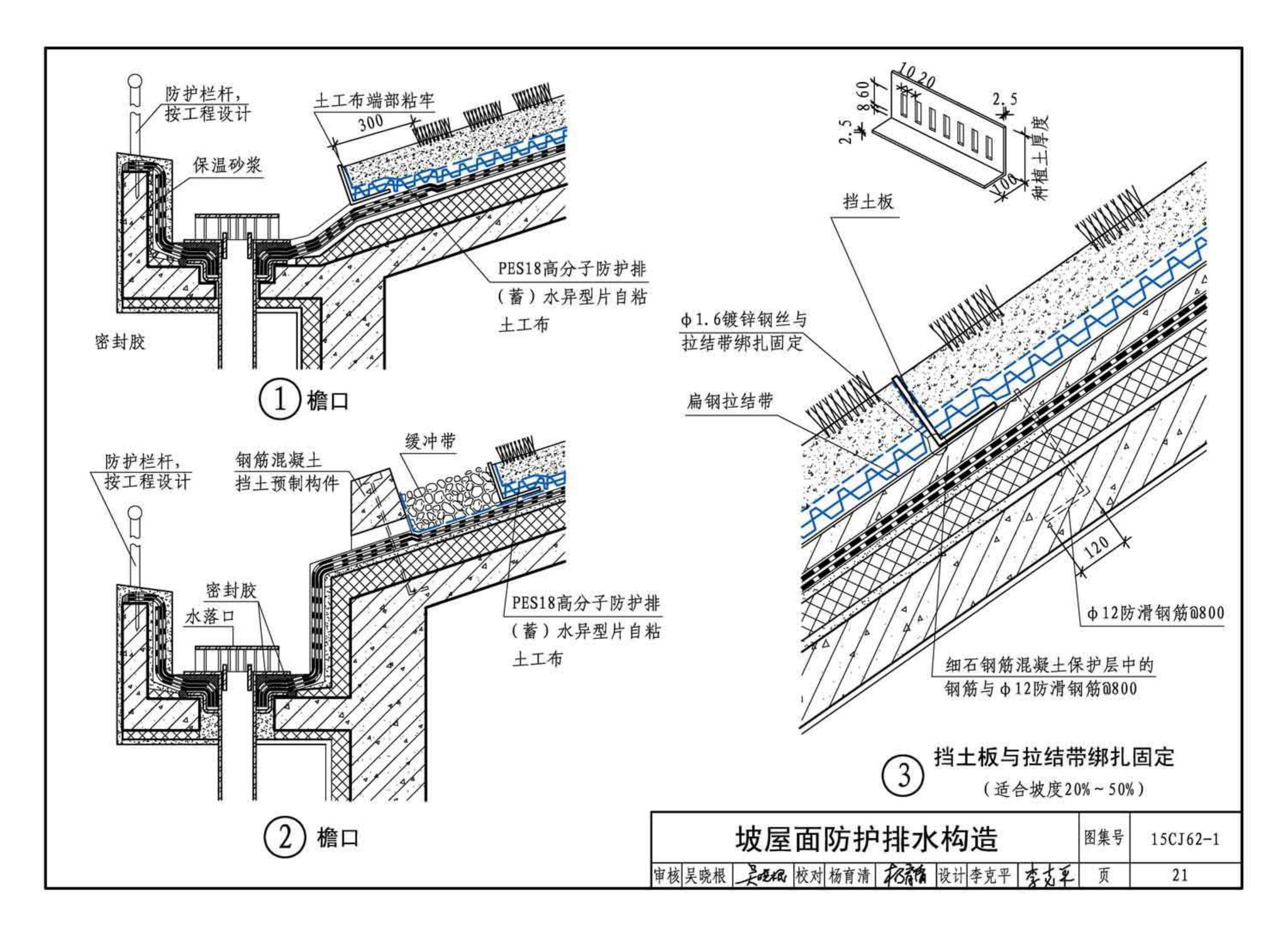 15CJ62-1--塑料防护排（蓄）水板建筑构造——HW高分子防护排（蓄）水异型片