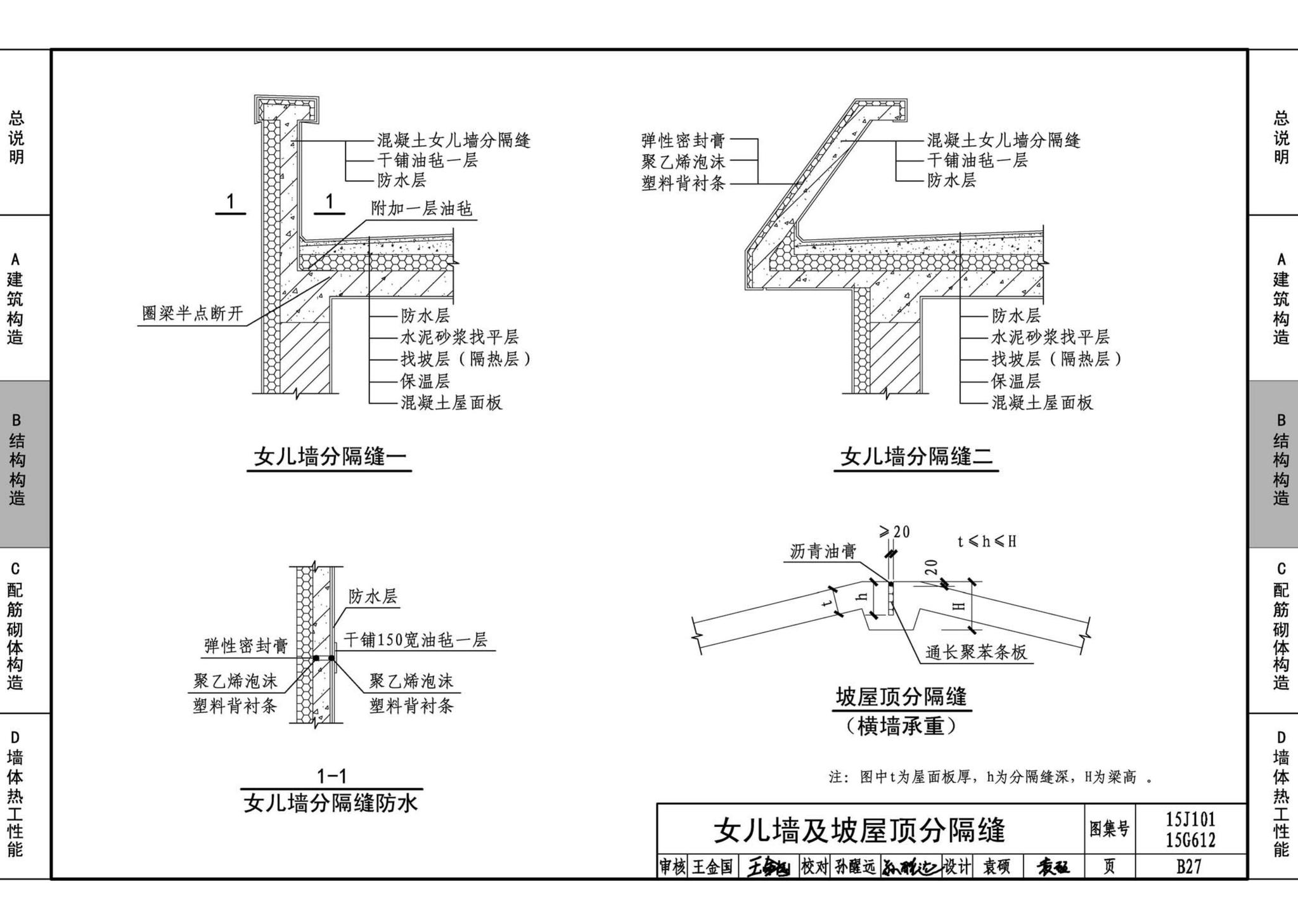 15G612 15J101--砖墙建筑、结构构造