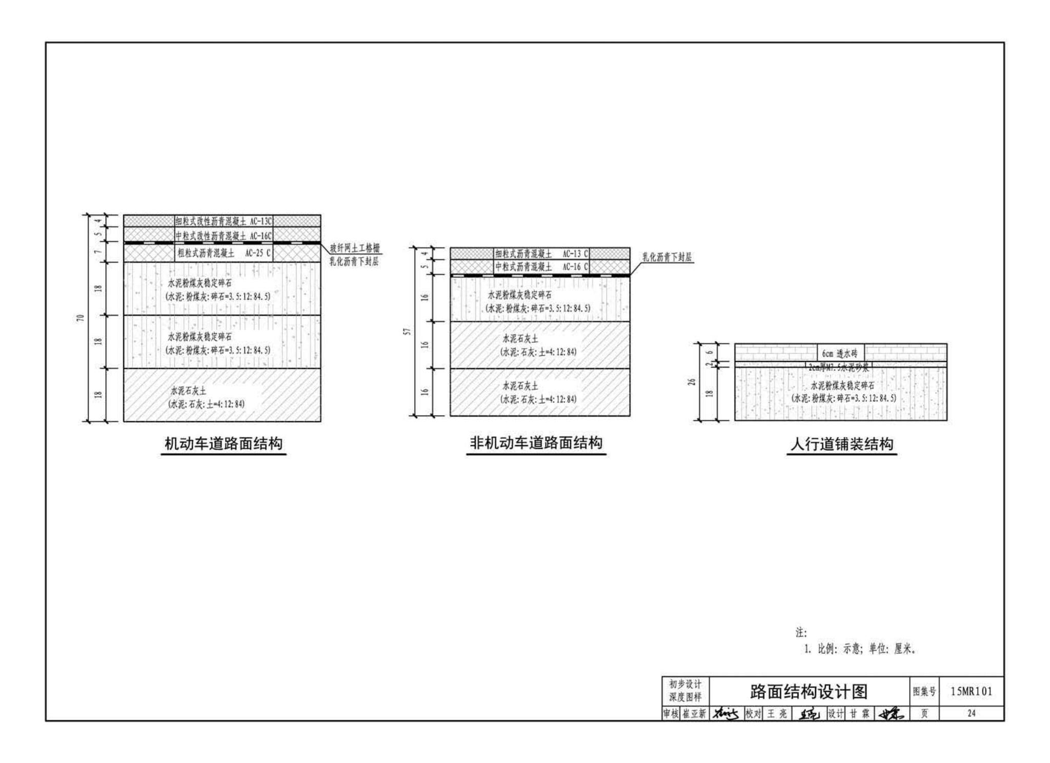 15MR101--城市道路—初步设计、施工图设计深度图样