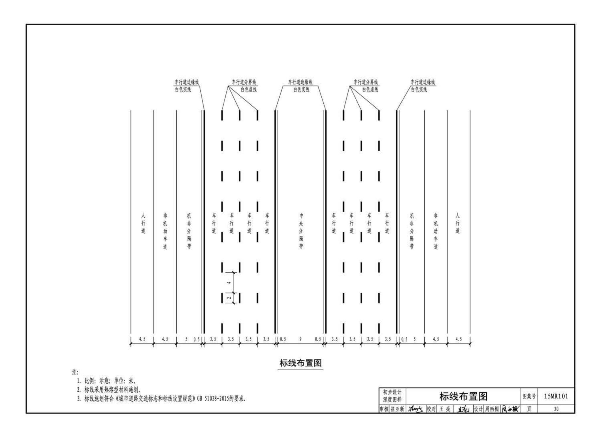 15MR101--城市道路—初步设计、施工图设计深度图样