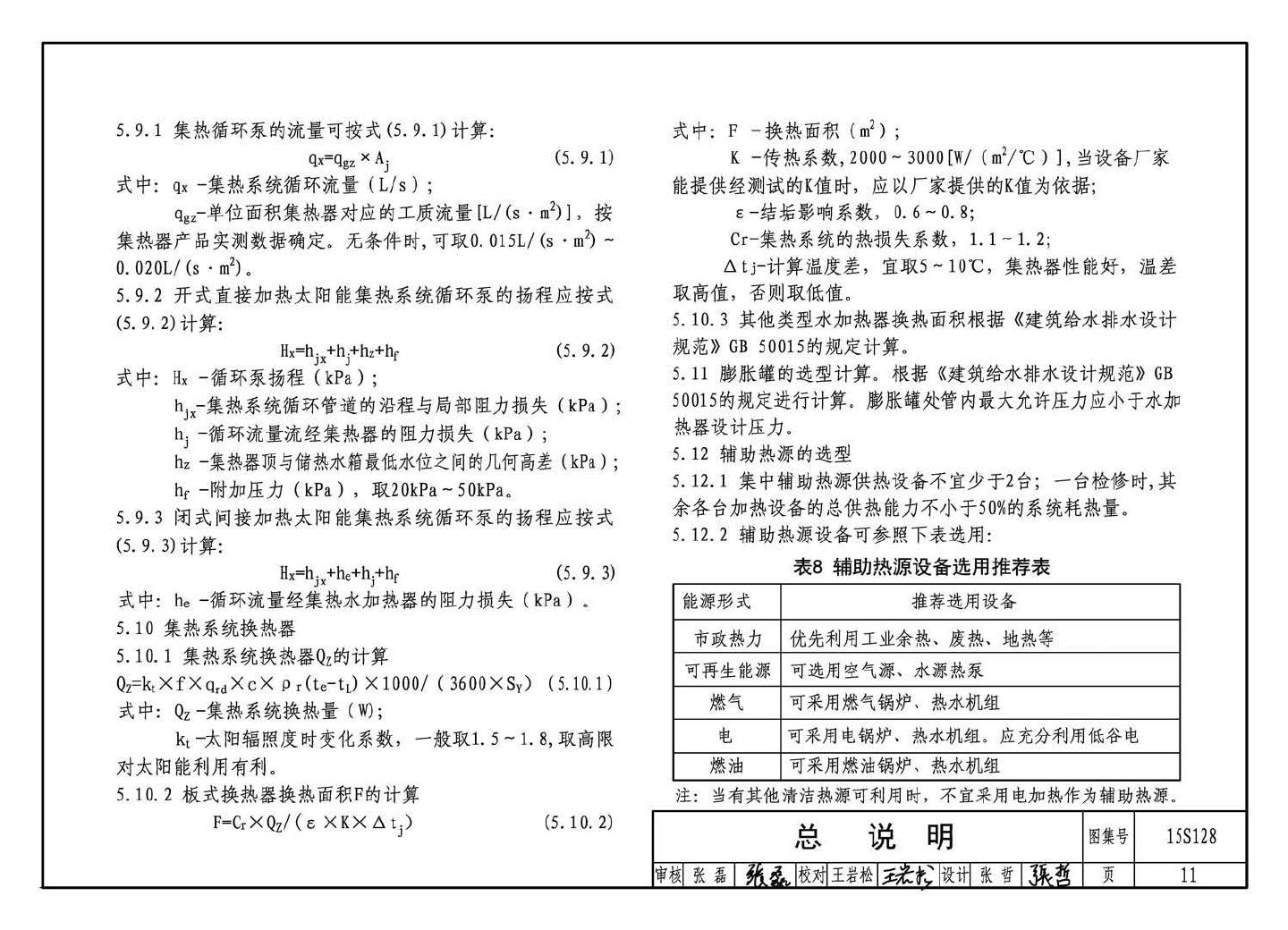 15S128--太阳能集中热水系统选用与安装