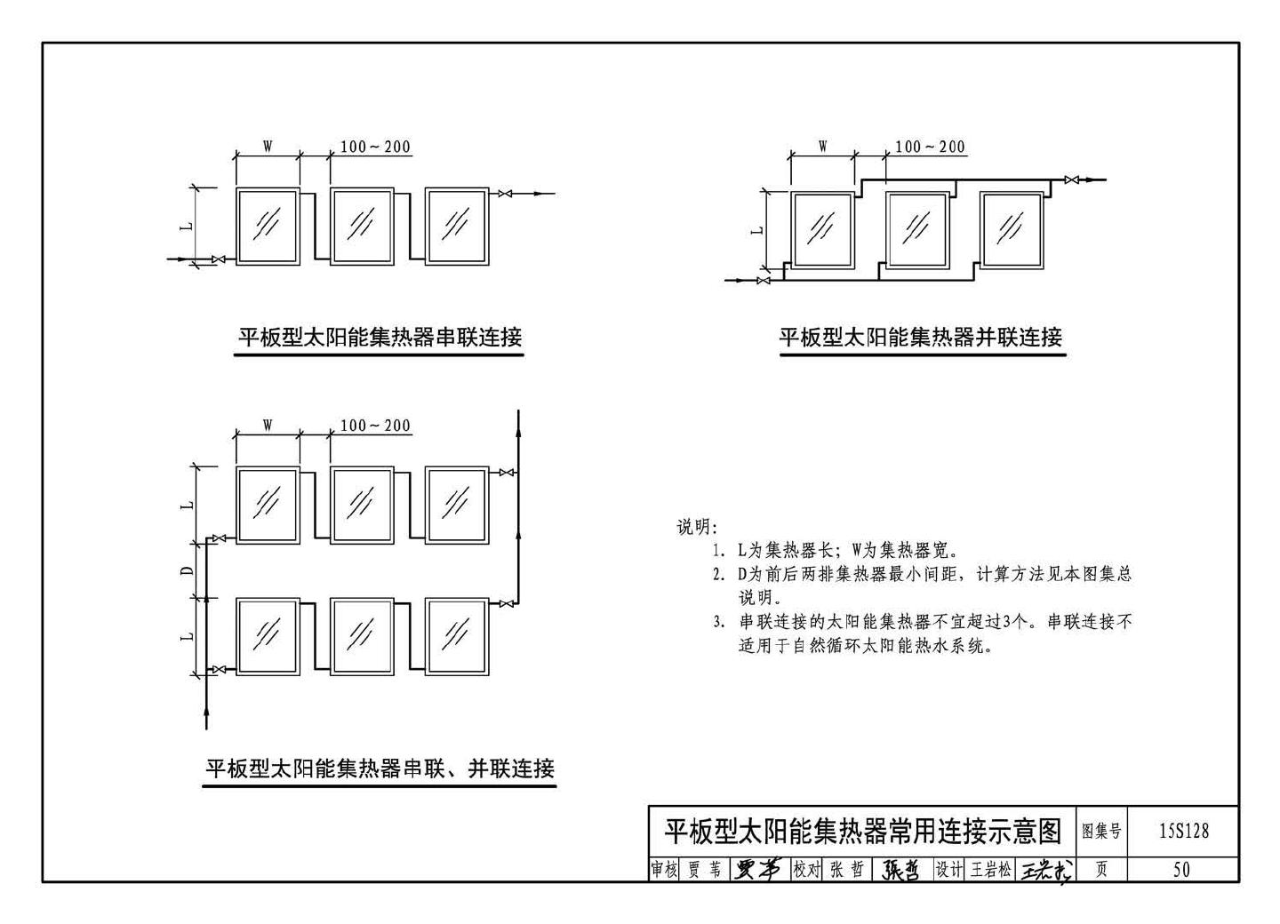 15S128--太阳能集中热水系统选用与安装