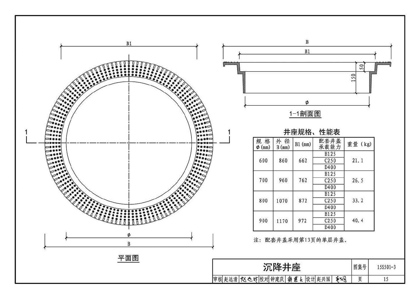 15S501-3--球墨铸铁复合树脂井盖、水箅及踏步