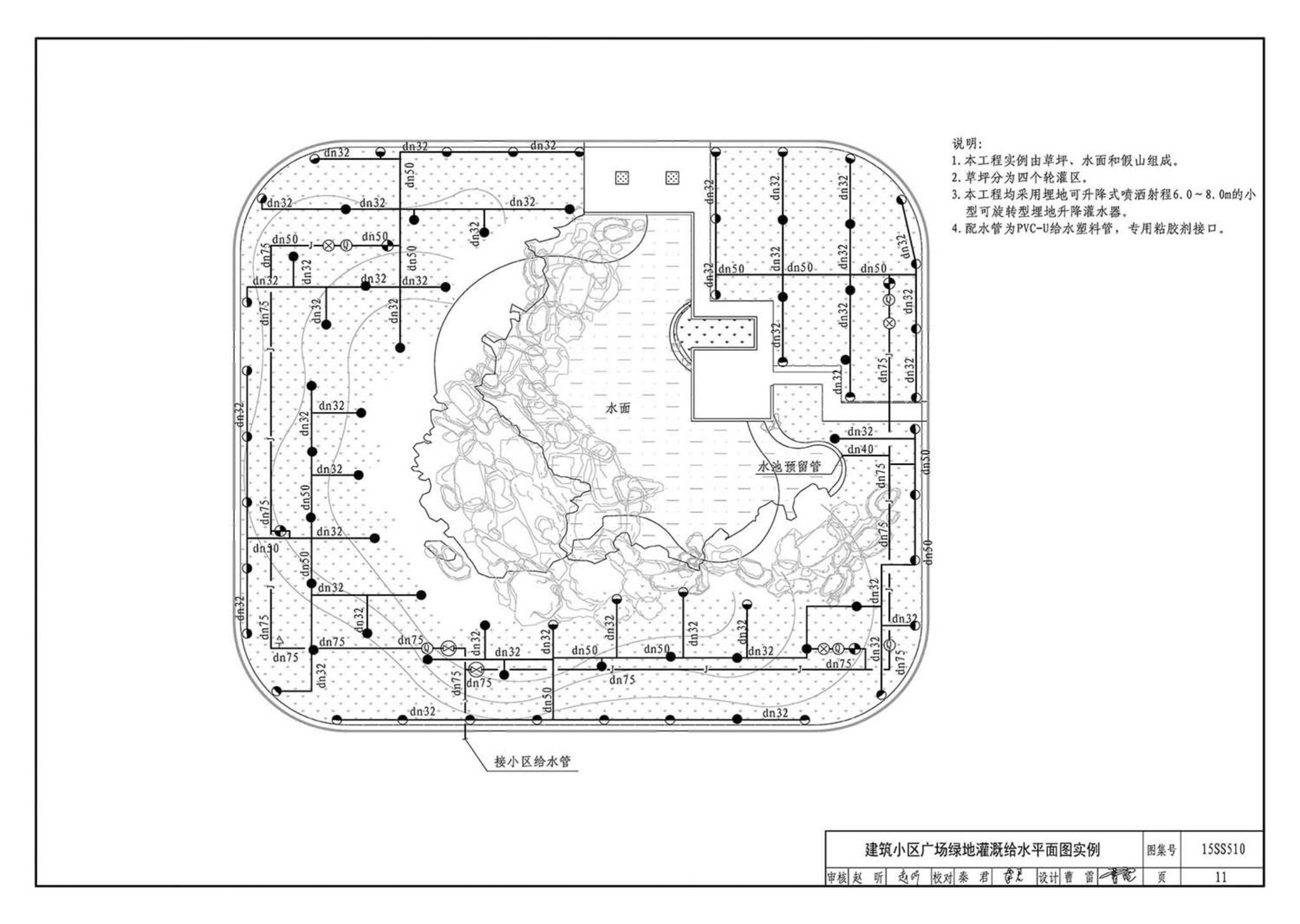 15SS510--绿地灌溉与体育场地给水排水设施