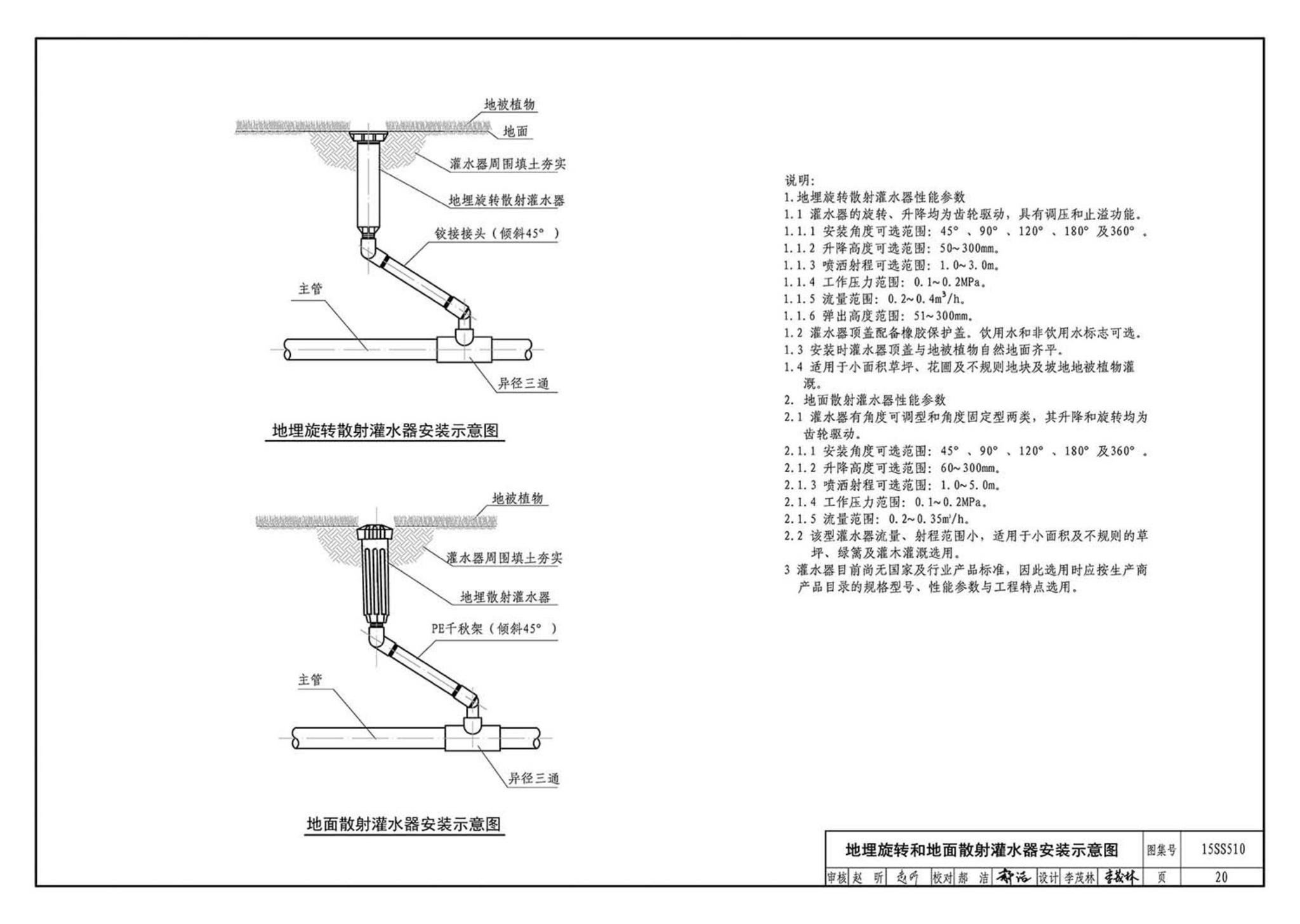 15SS510--绿地灌溉与体育场地给水排水设施