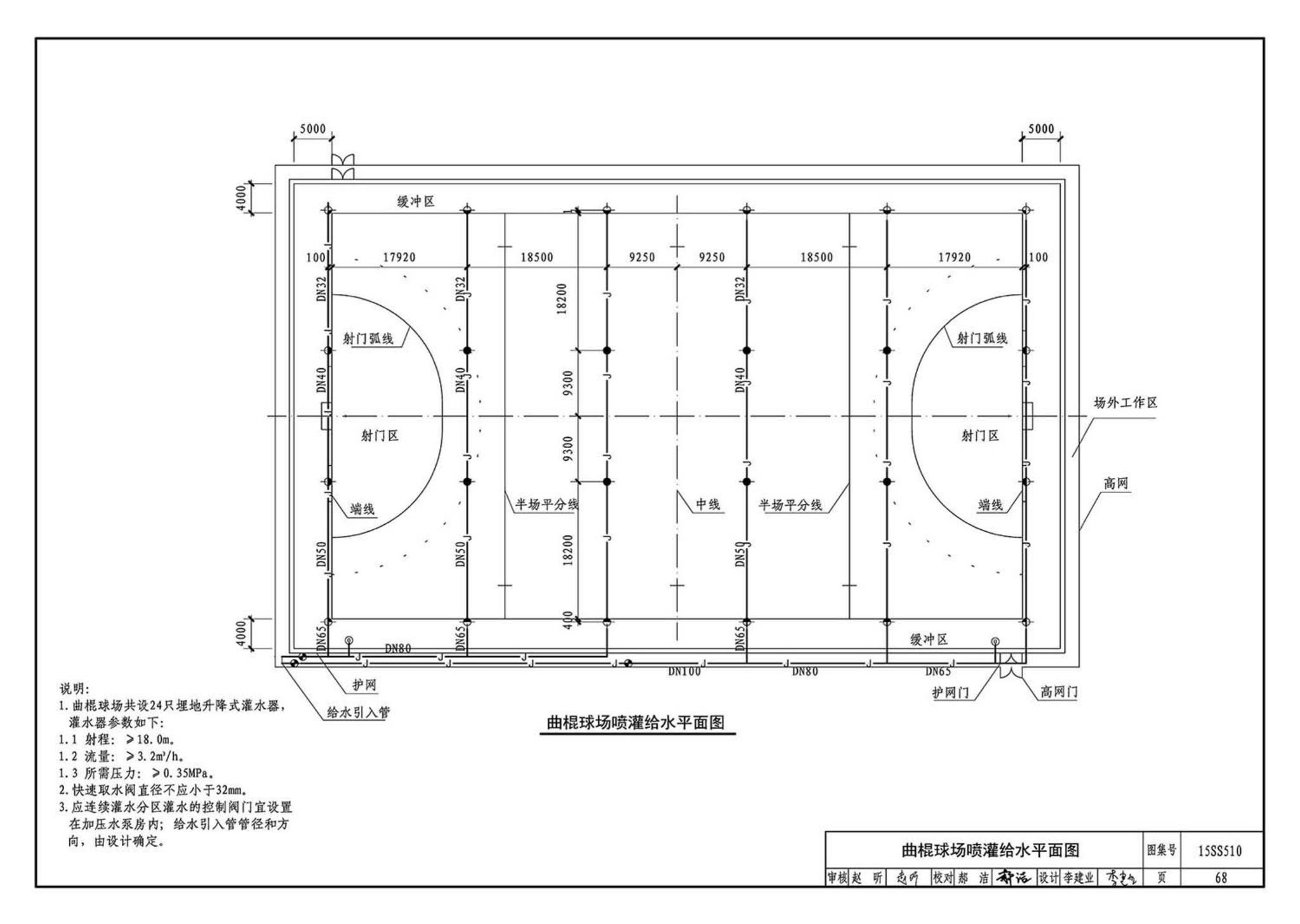 15SS510--绿地灌溉与体育场地给水排水设施