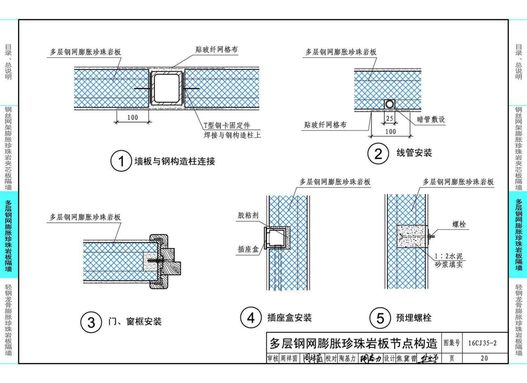 16CJ35-2--膨胀珍珠岩板隔墙建筑构造--卉原膨胀珍珠岩板系列