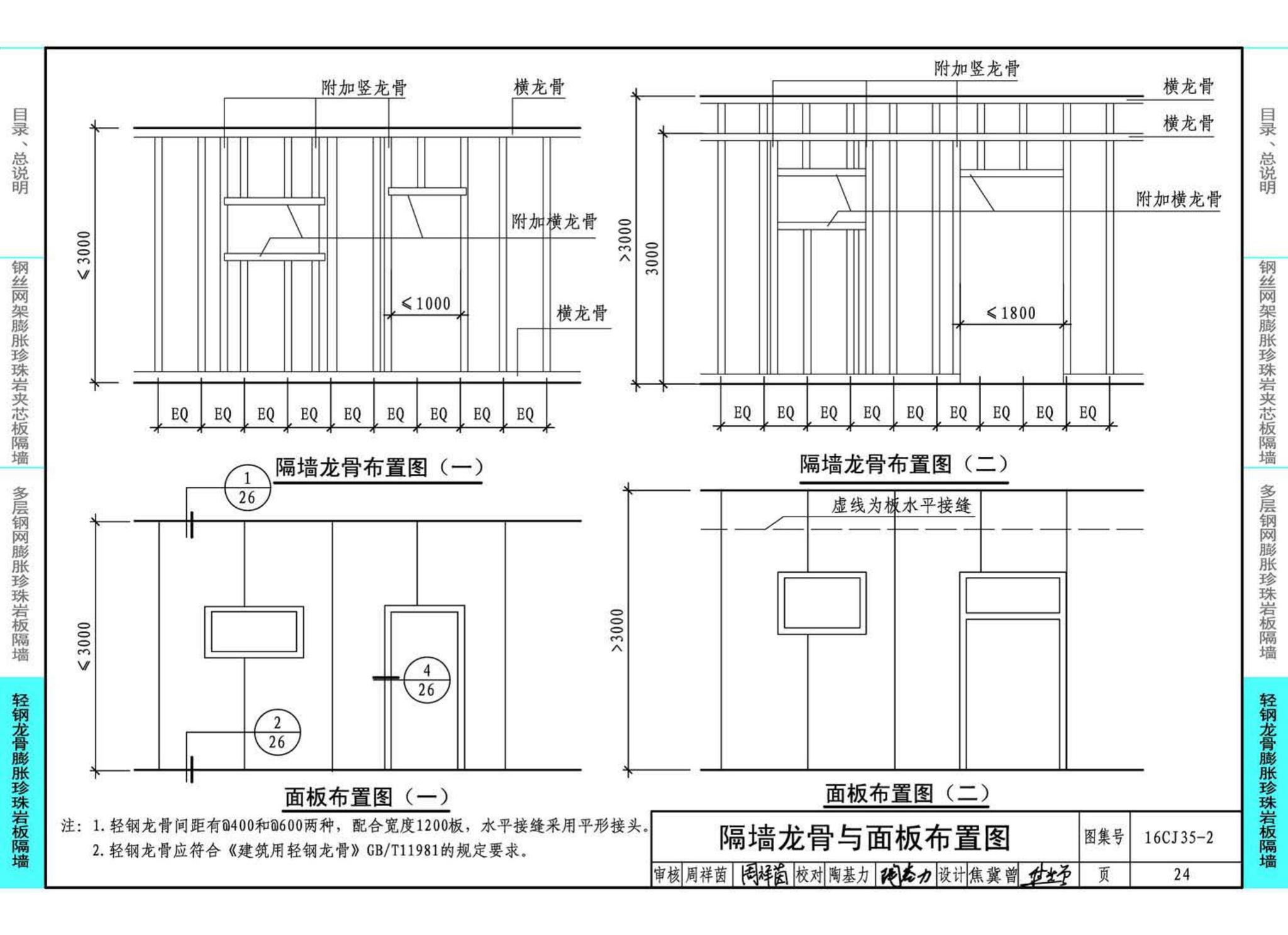 16CJ35-2--膨胀珍珠岩板隔墙建筑构造--卉原膨胀珍珠岩板系列