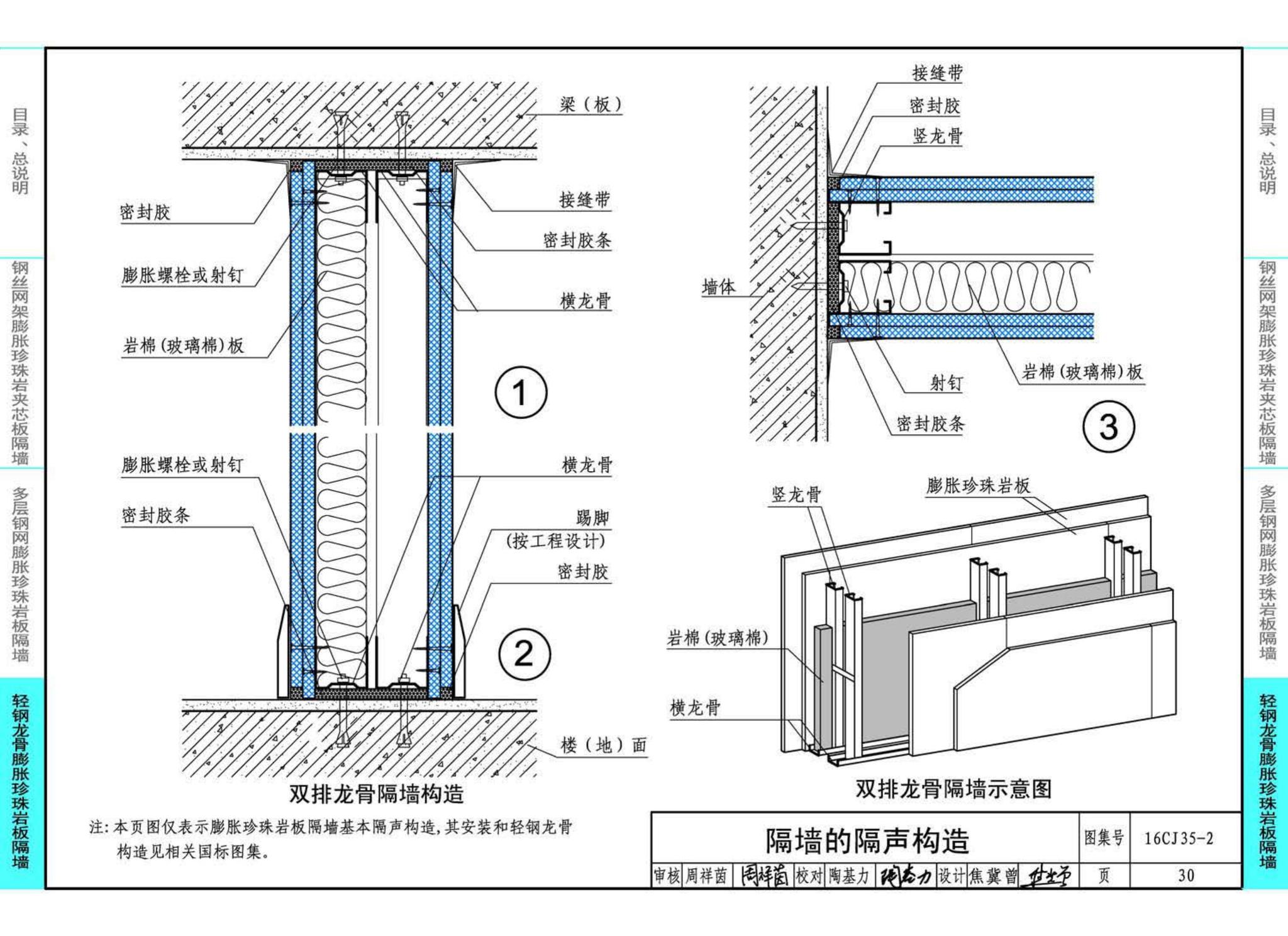 16CJ35-2--膨胀珍珠岩板隔墙建筑构造--卉原膨胀珍珠岩板系列