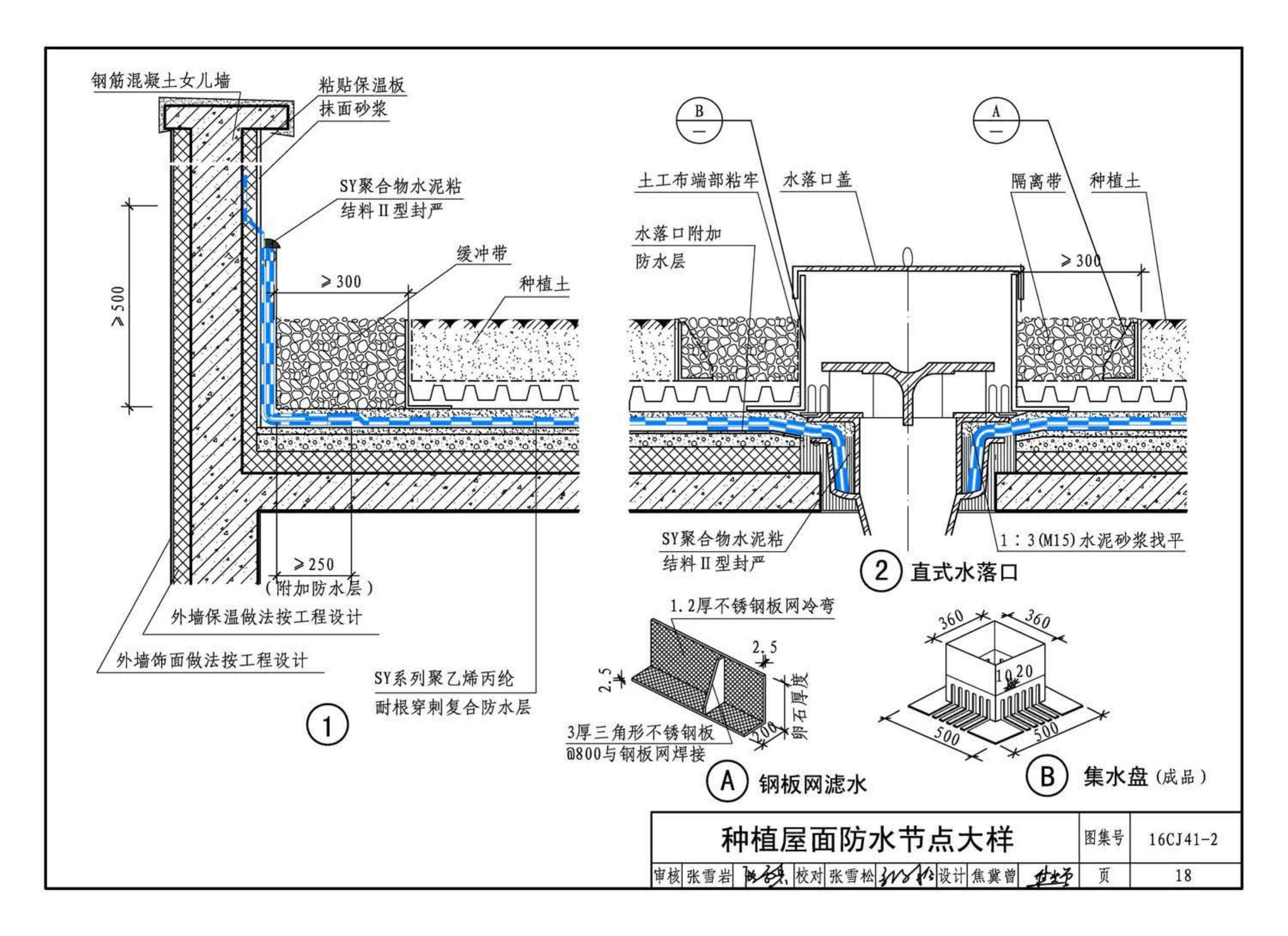 16CJ41-2--SY聚乙烯丙纶卷材复合防水构造