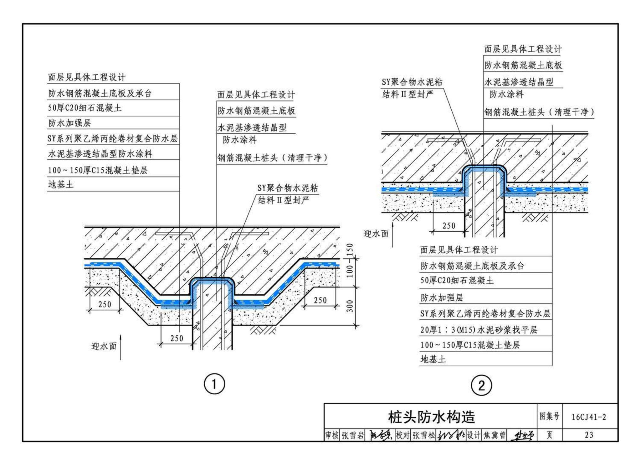 16CJ41-2--SY聚乙烯丙纶卷材复合防水构造