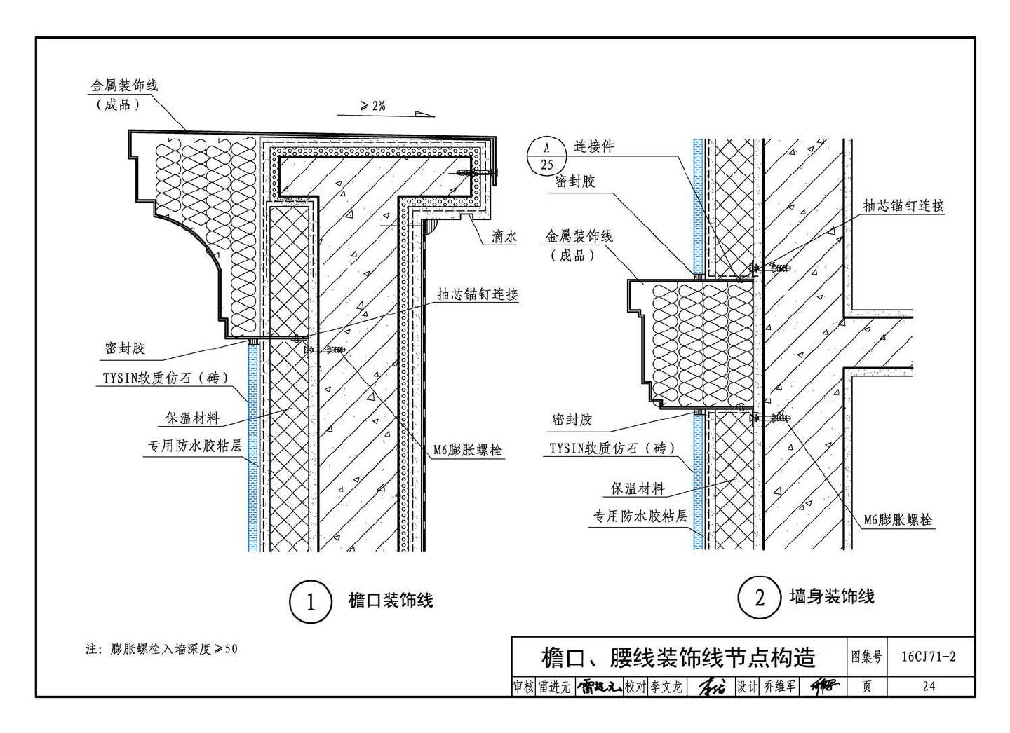 16CJ71-2--柔性饰面材料（二）- TYSIN软质仿石（砖）墙面装饰系统