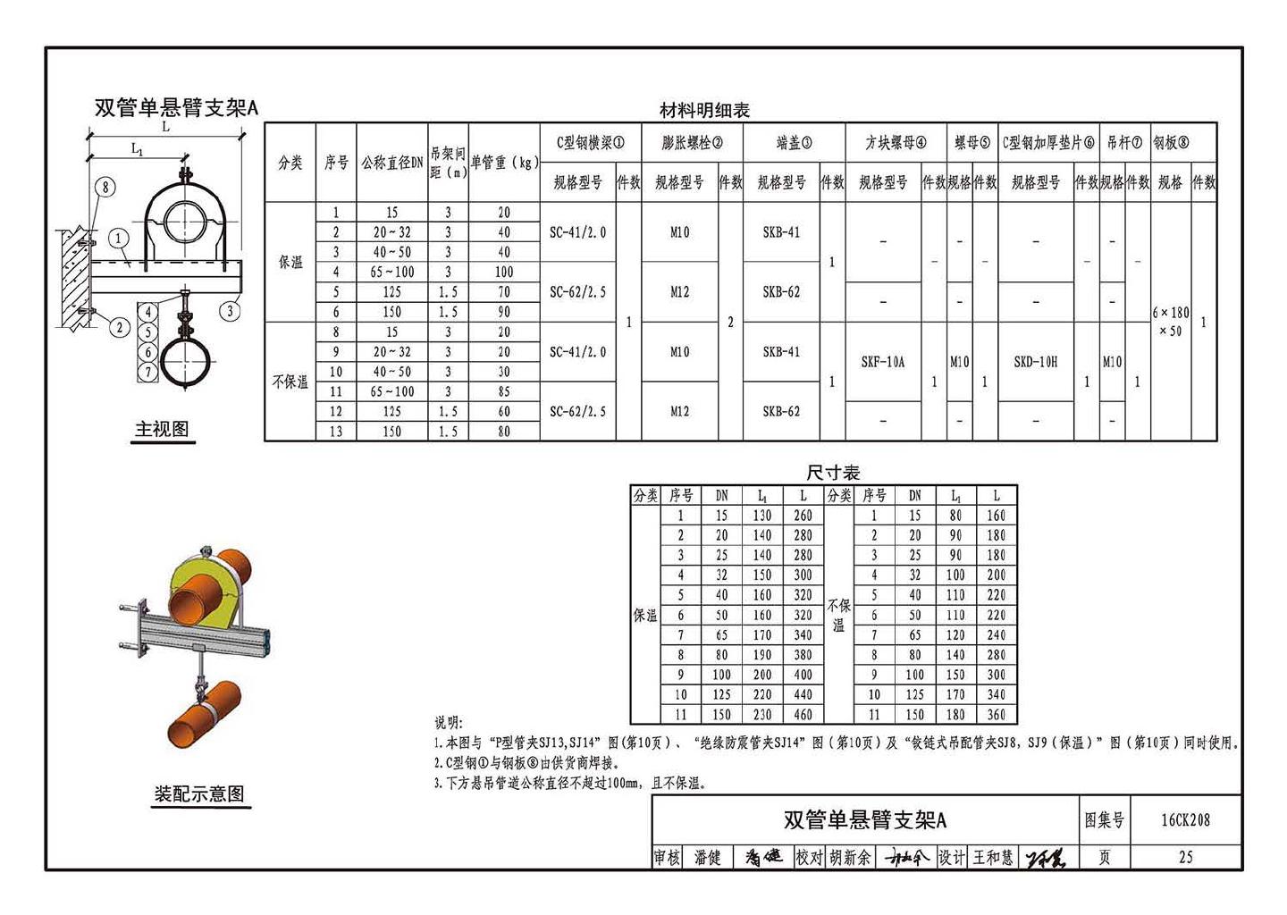 16CK208--装配式室内管道支吊架的选用与安装