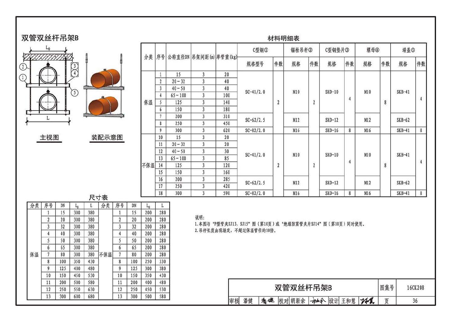 16CK208--装配式室内管道支吊架的选用与安装