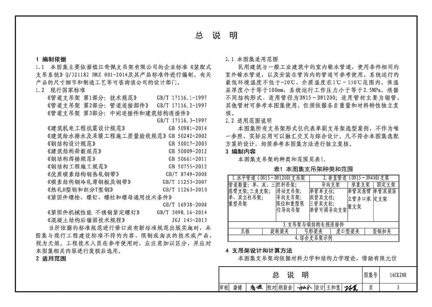 16CK208--装配式室内管道支吊架的选用与安装