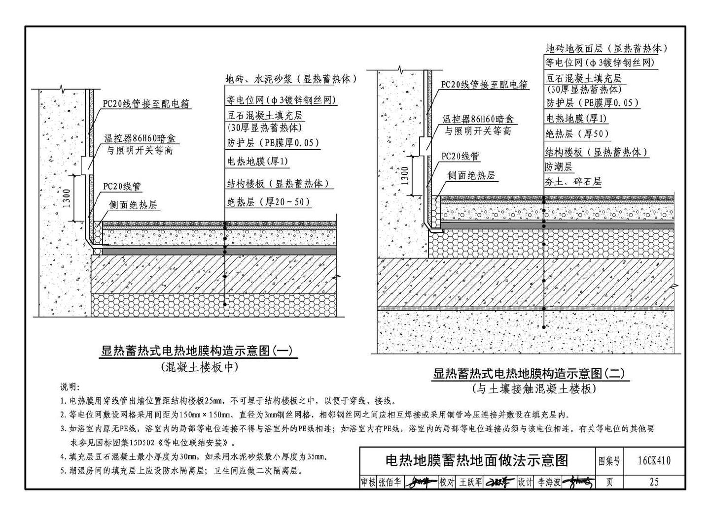 16CK410--低温辐射电热膜供暖系统设计与安装